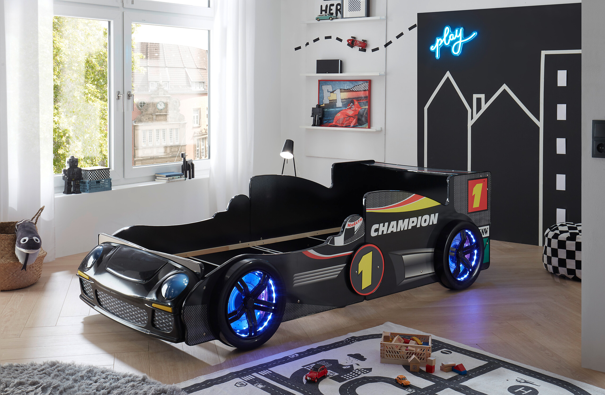 Autobett Rinum schwarz Liegefläche B/L: ca. 90x200 cm