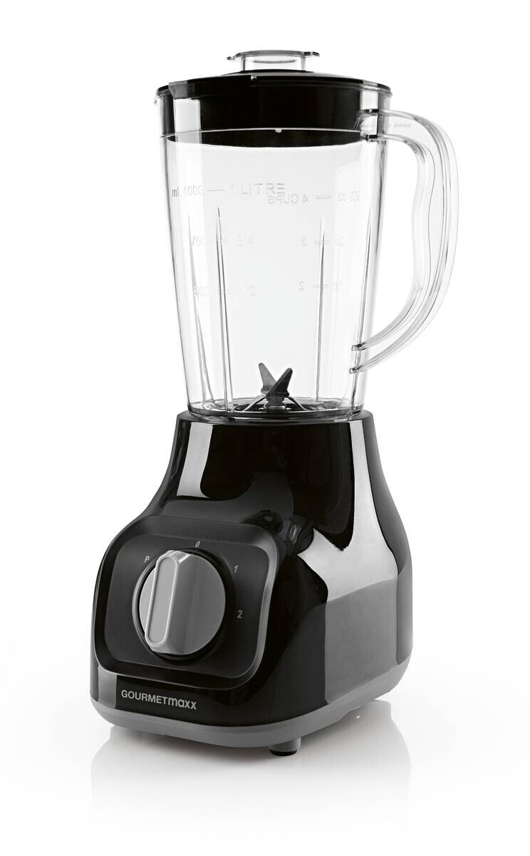 GOURMETmaxx Standmixer schwarz Edelstahl B/H/L: ca. 17,5x37,5x21 cm