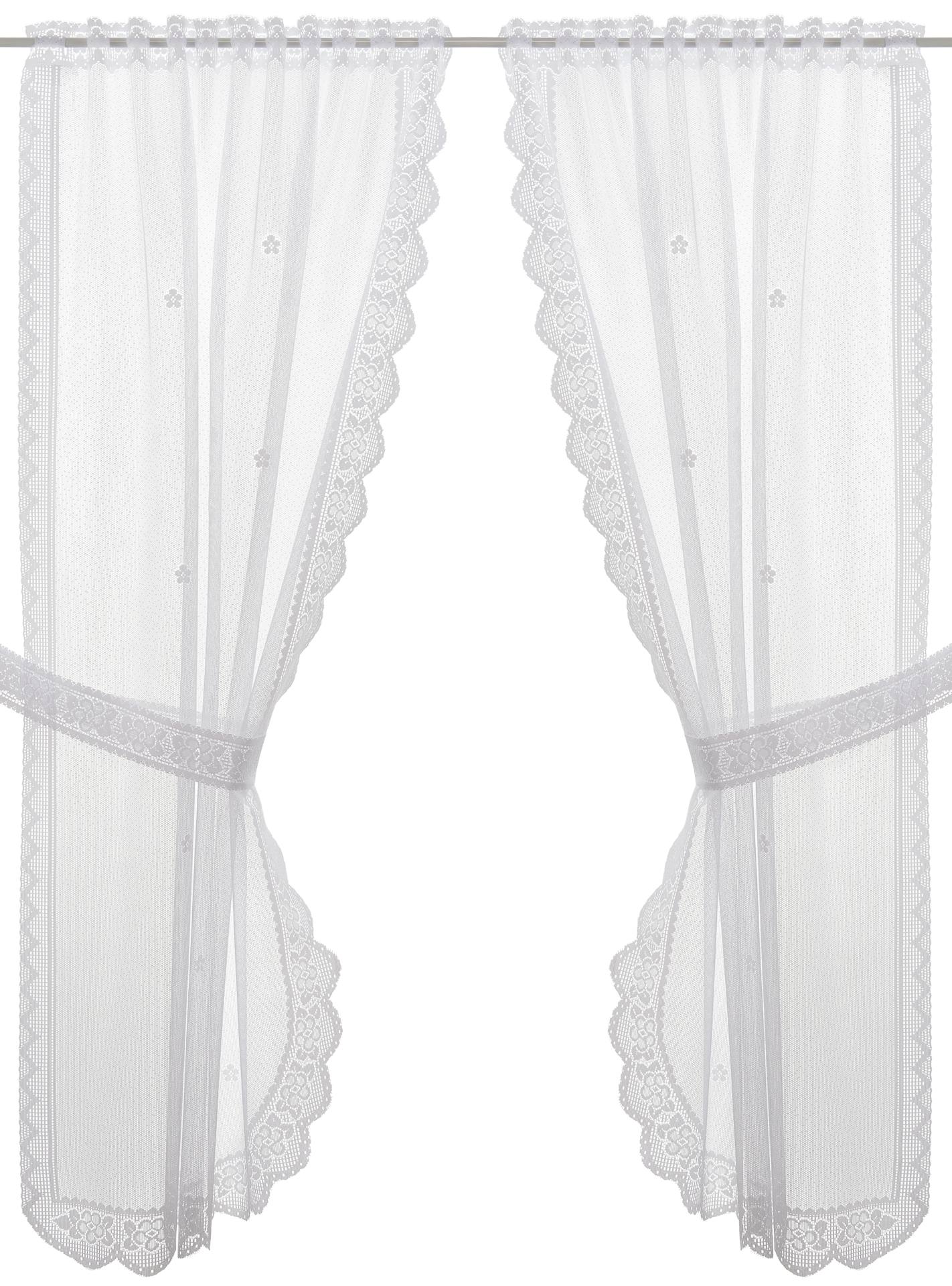creative lifestyle Landhausgardine Bern weiß B/L: ca. 90x160 cm