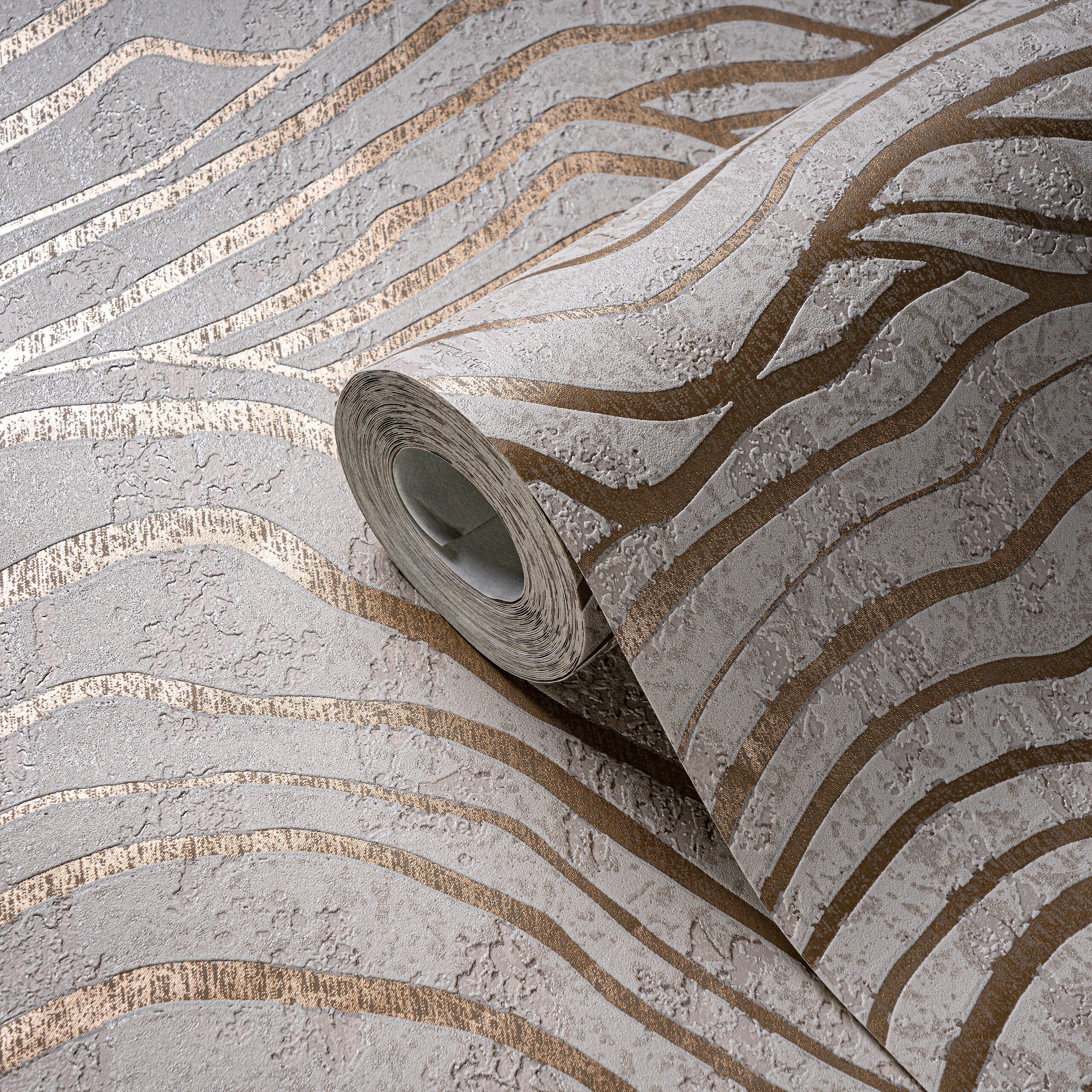 A.S.Creation Vliestapete beige grau gold B/H/D: ca. 53x1005x8,4 cm