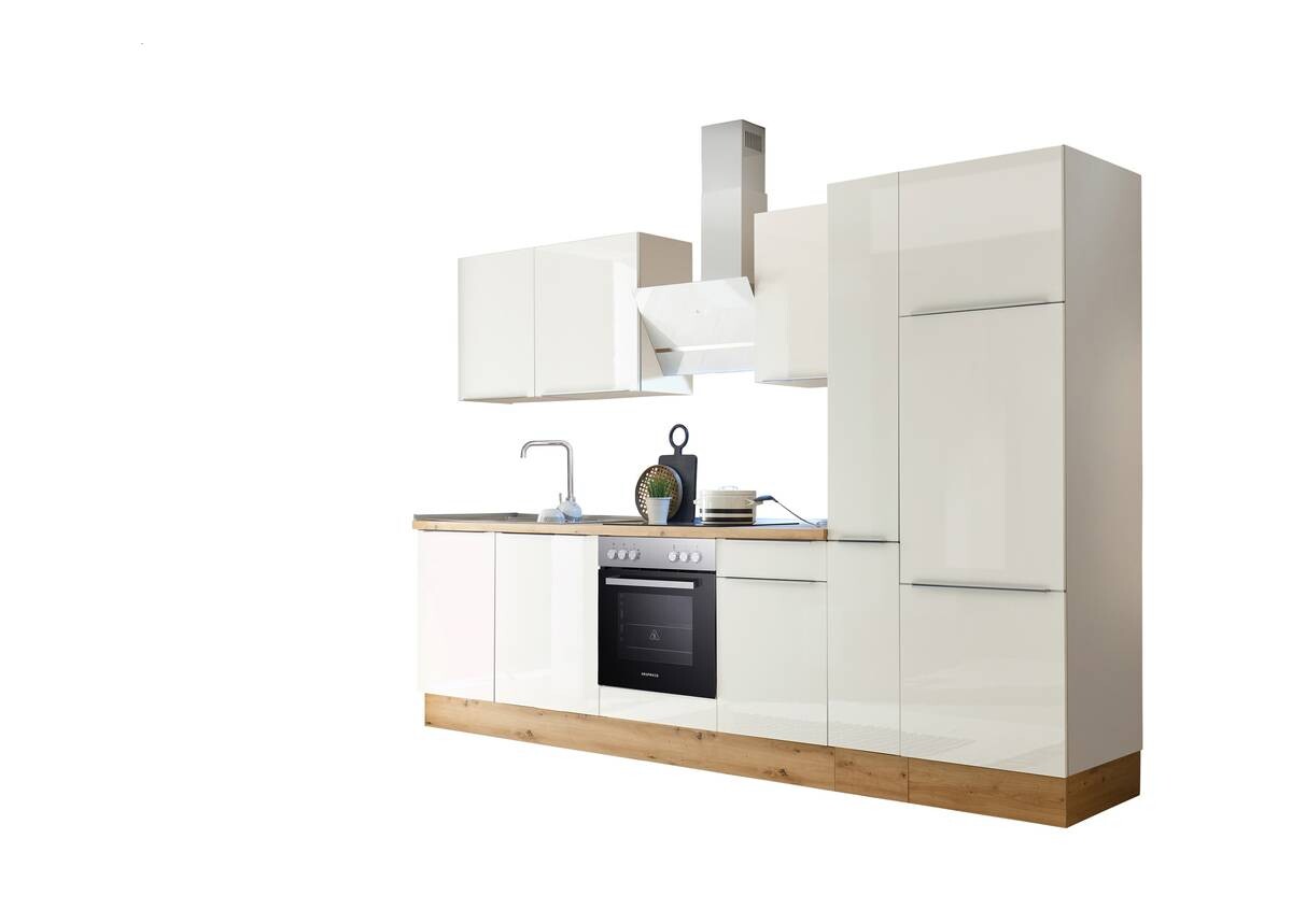 Respekta Küchenblock Marleen weiß Hochglanz B/H/T: ca. 310x211x60 cm