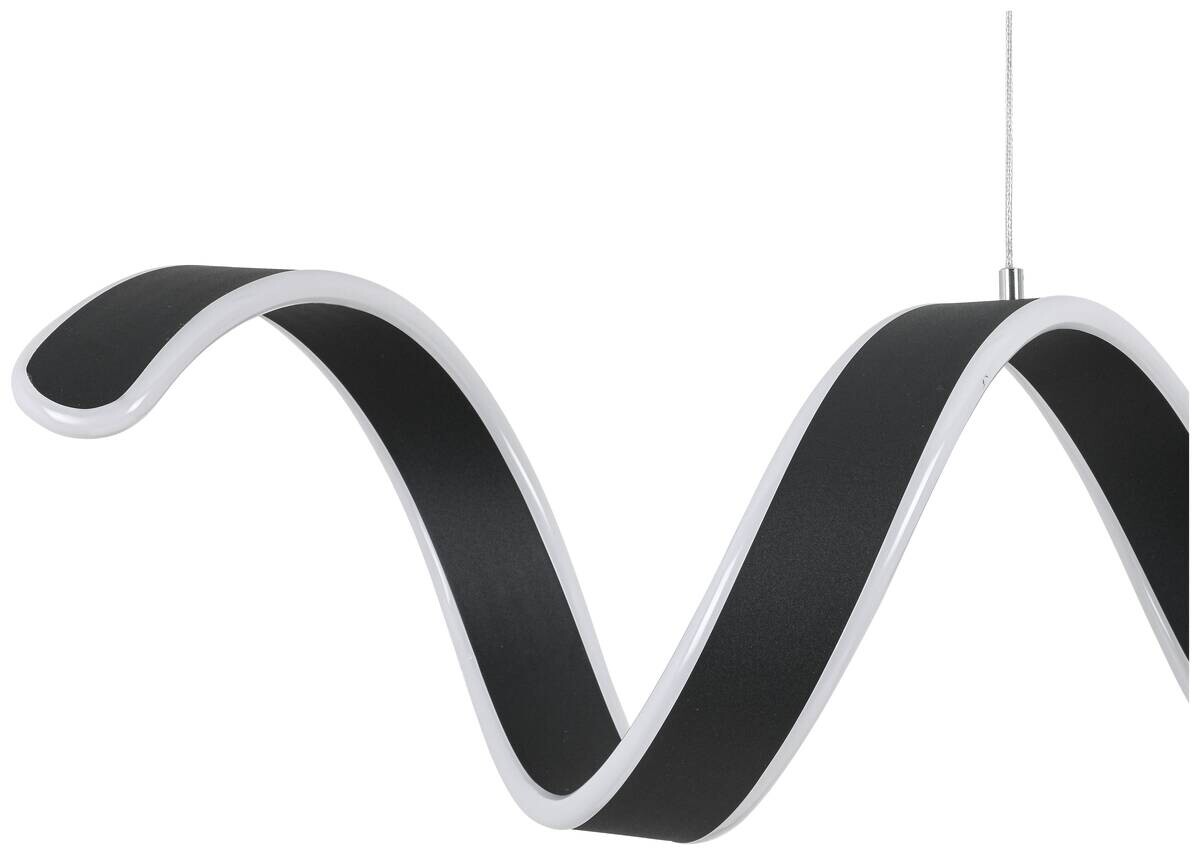 Nolo LED-Pendelleuchte Gabriella schwarz Metall Kunststoff B/H/L: ca. 18x120x92 cm