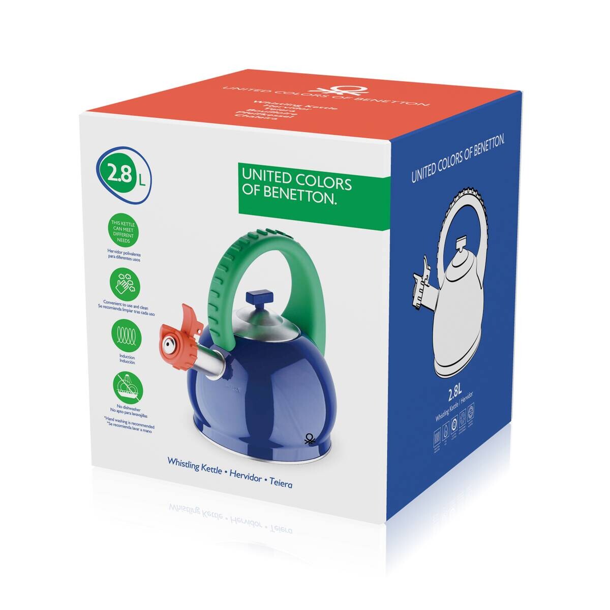 BENETTON Teekessel RAINBOW multicolor Edelstahl