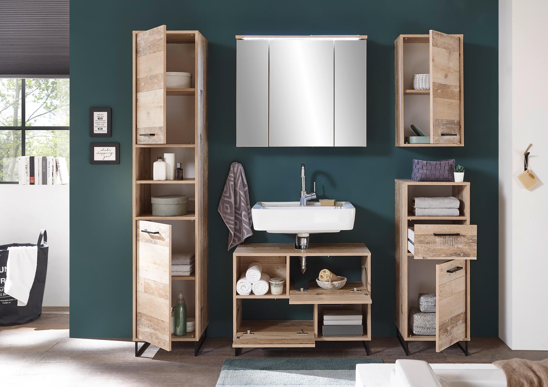 Spiegelschrank Roof Old Wood Nachbildung B/H/T: ca. 80x68x21 cm