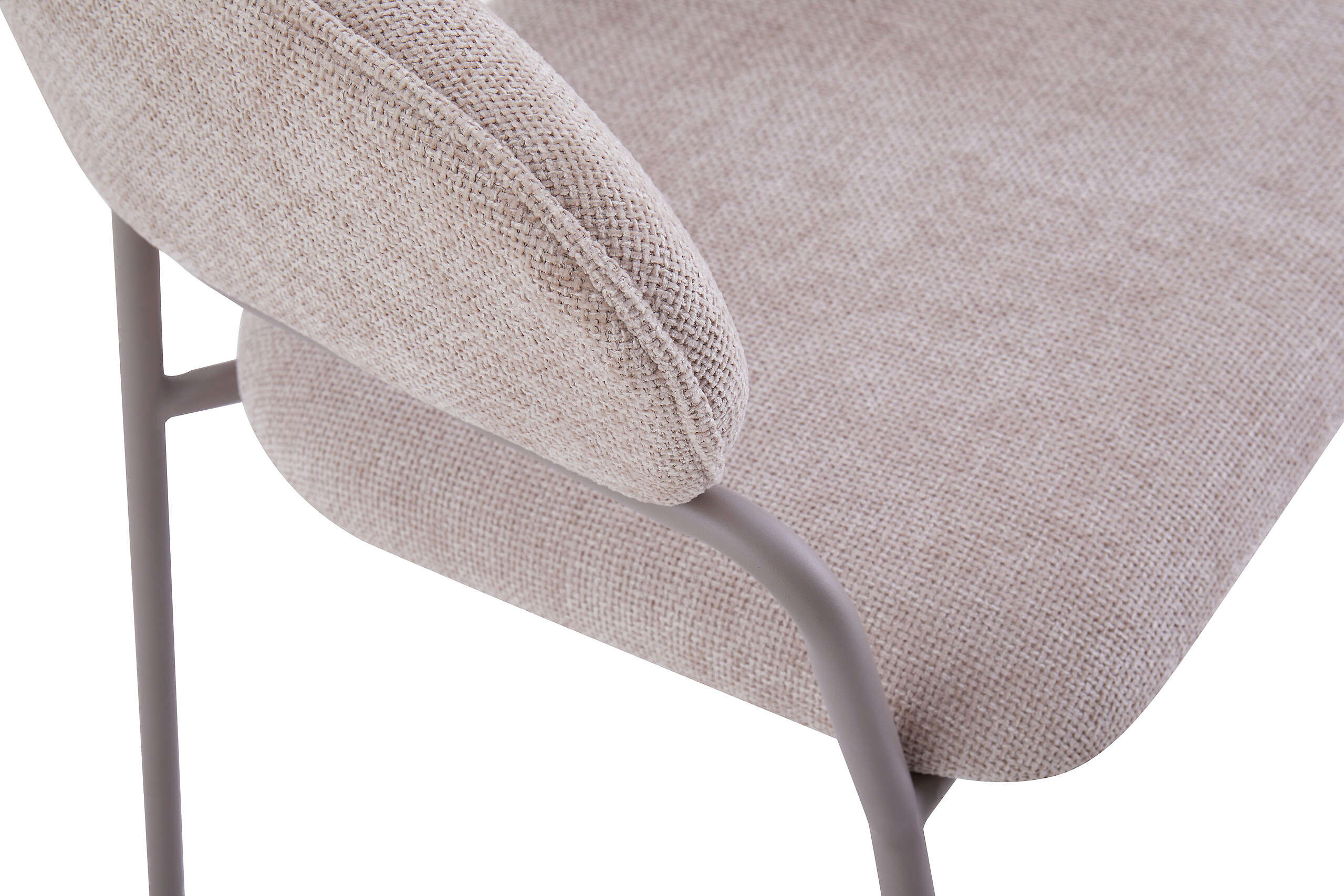 Stuhl CURVE, 2er-Set taupe Stoff B/H/T: ca. 60x86x58 cm