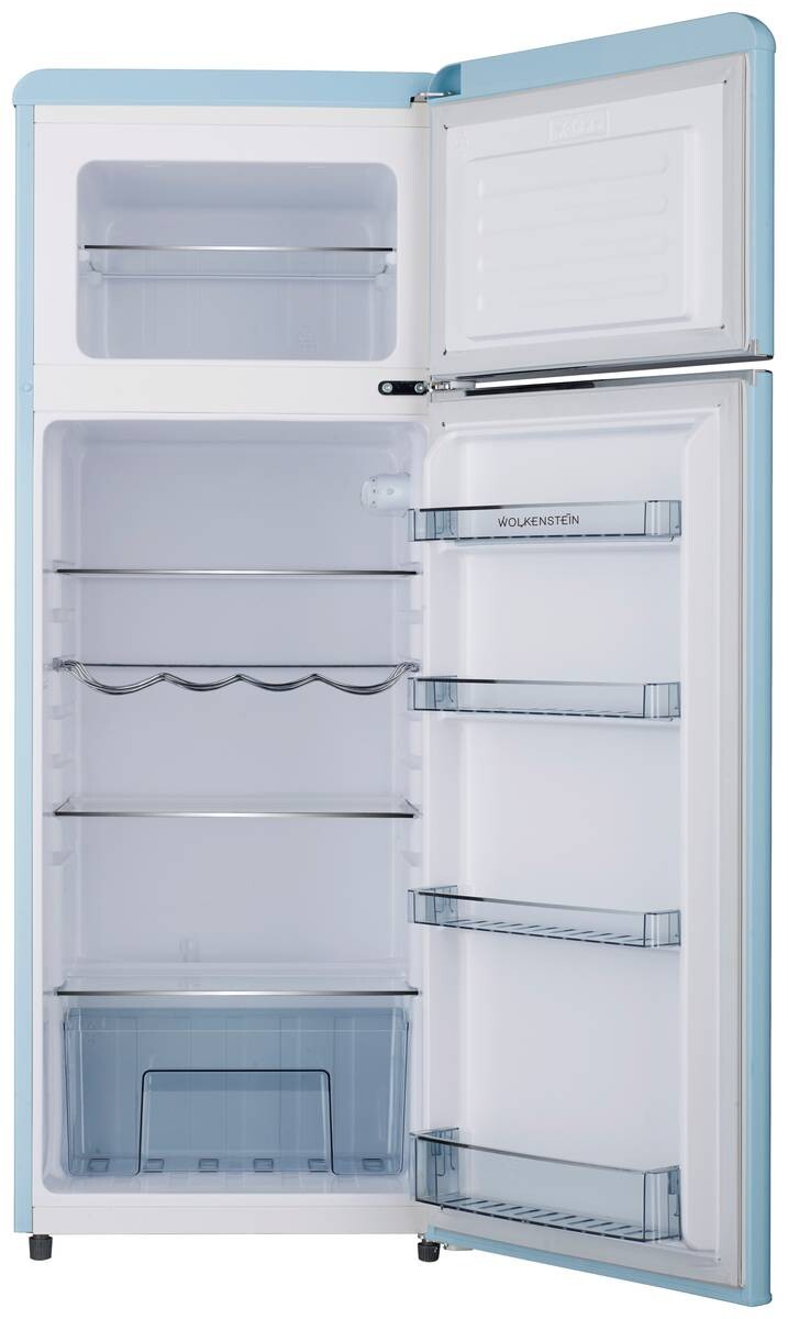 Wolkenstein Retro Kühl-/Gefrierkombination GK212.4RT LB hellblau B/H/T: ca. 54,5x145,6x62,6 cm