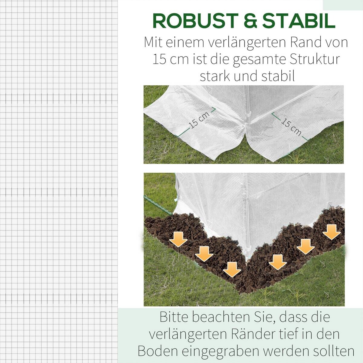 Outsunny Abdeckplane B/H/L: ca. 200x300x200 cm