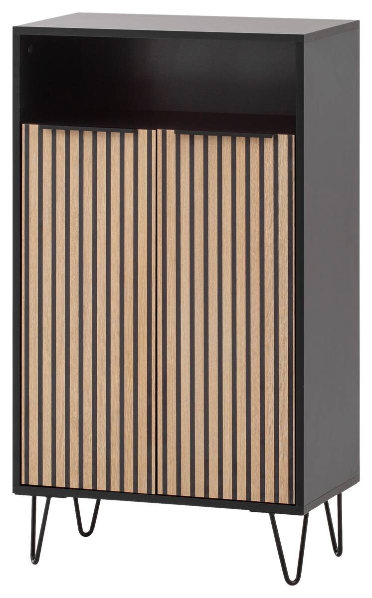 Schuhschrank Hank schwarz matt B/H/T: ca. 60,2x107,9x33,05 cm