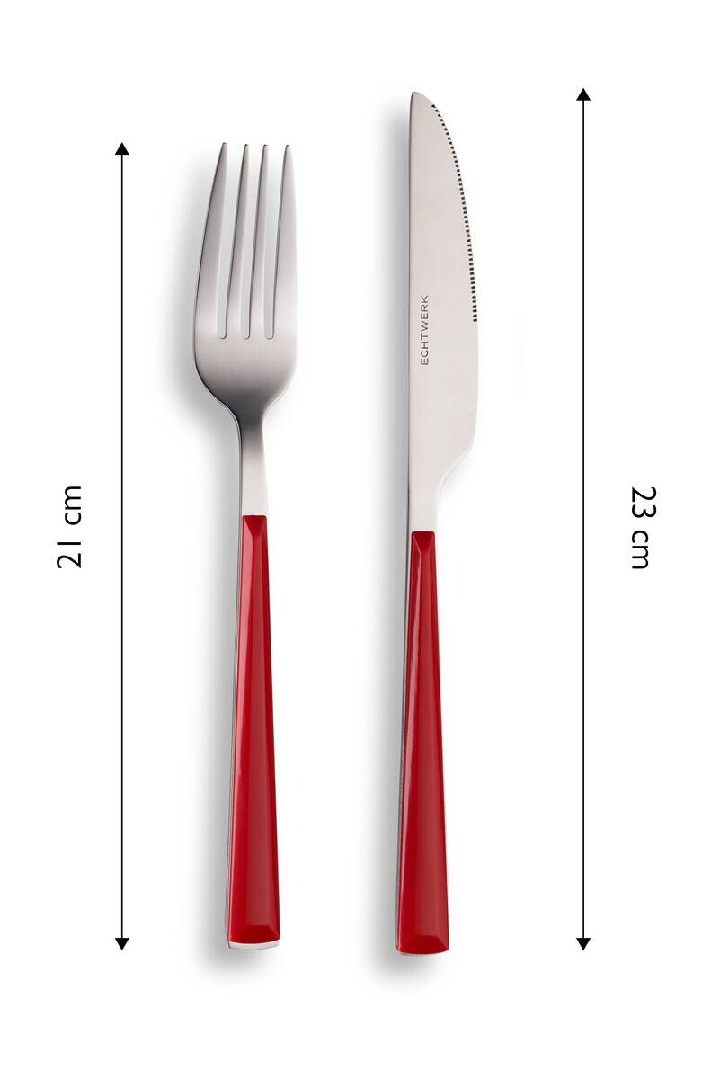 ECHTWERK Besteckset Basic rot Edelstahl 16 tlg.