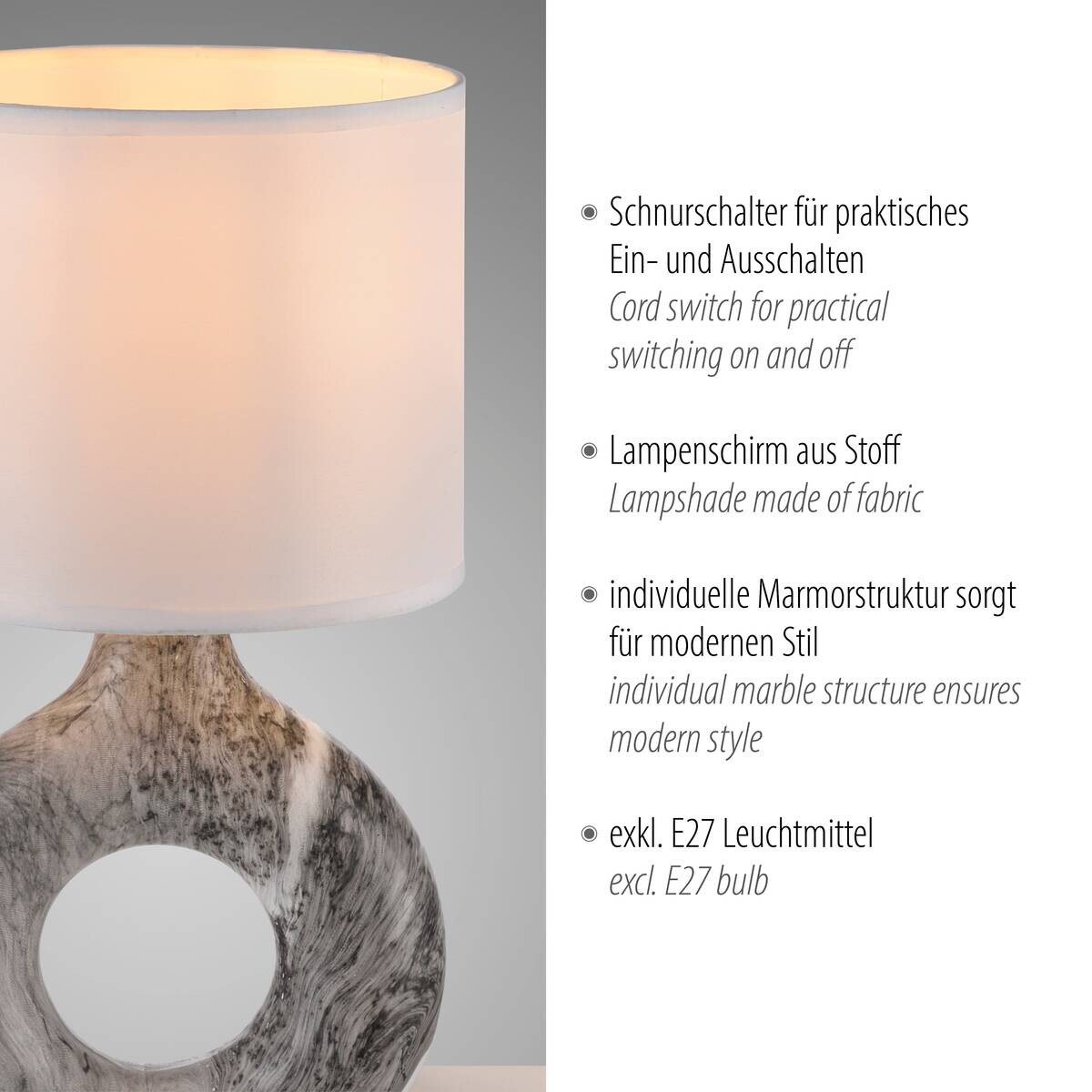 Just Light Tischleuchte Carara