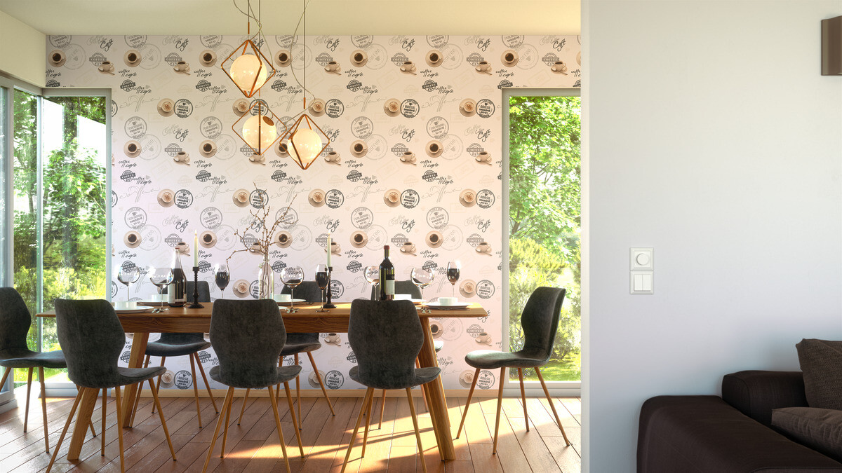 Vinyltapete Coffee beige B/L: ca. 53x1005 cm