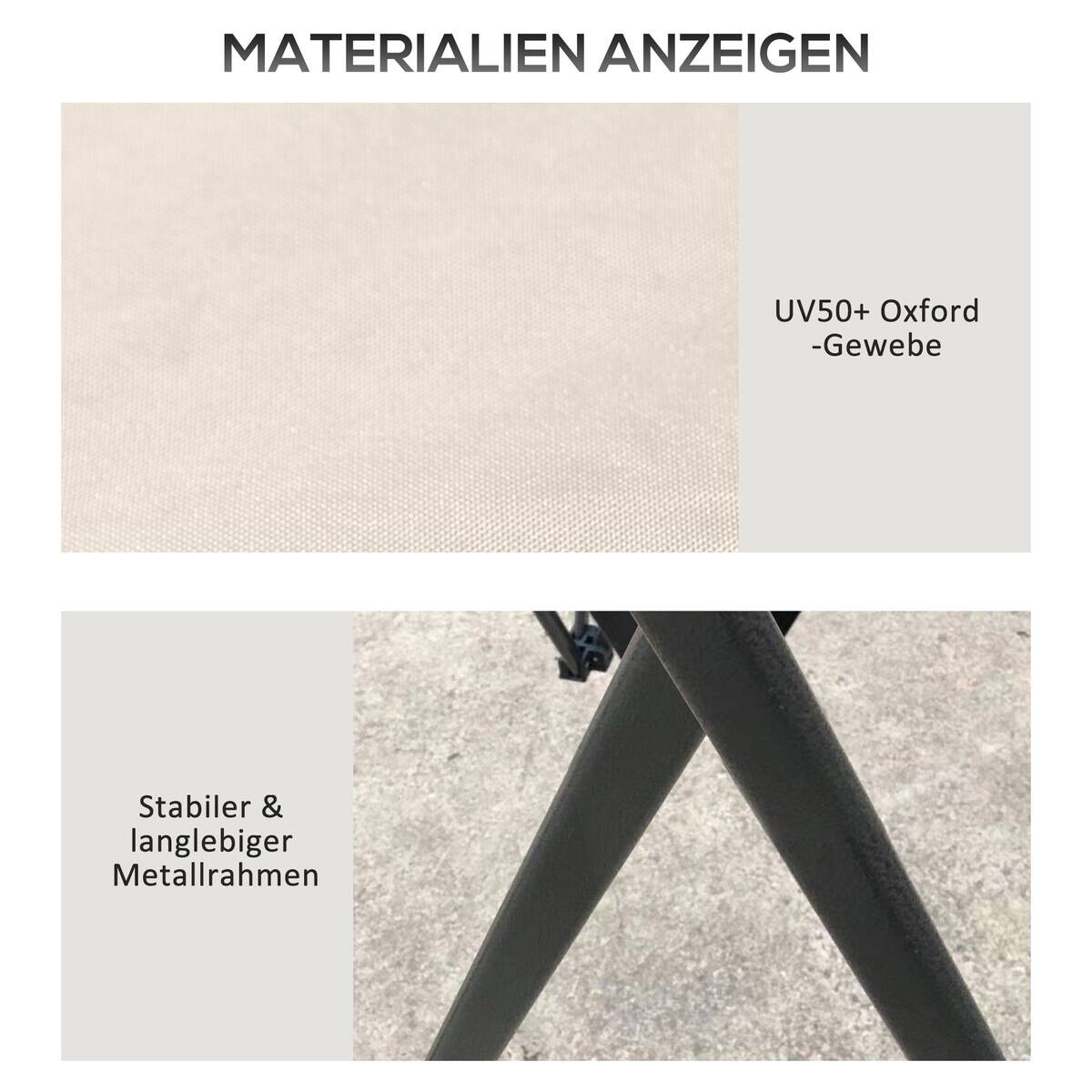 Outsunny Pavillon beige Polyester B/H/L: ca. 392x283x392 cm