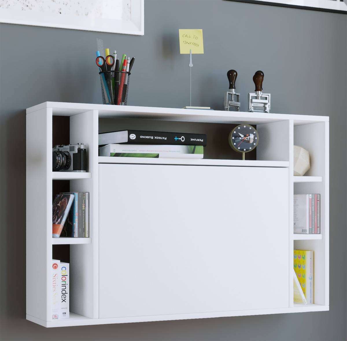 Computertisch Wandila weiß B/H/T: ca. 90x60x20 cm