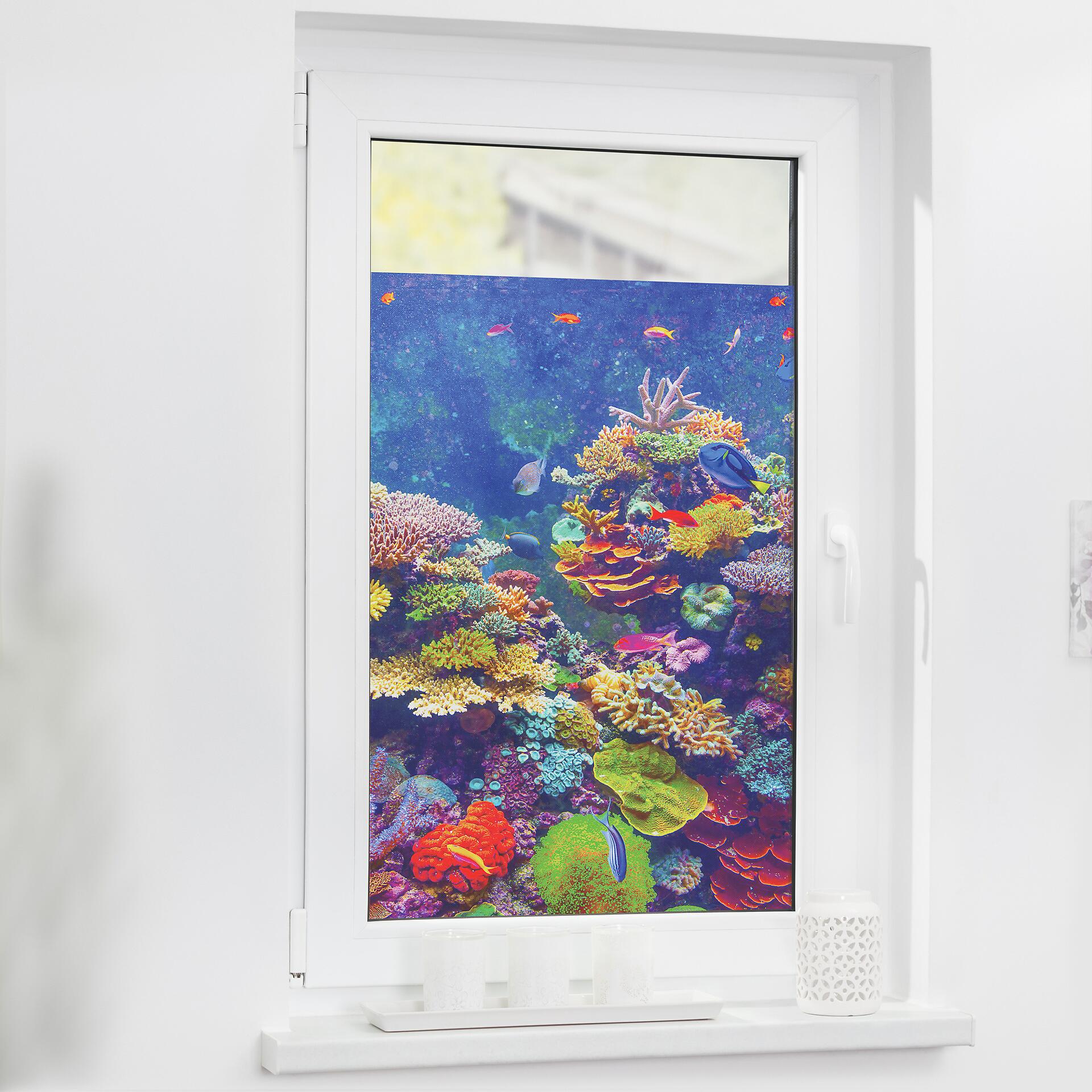 LICHTBLICK Fensterfolie Aquarium Meer Aquarium bunt B/L: ca. 100x100 cm