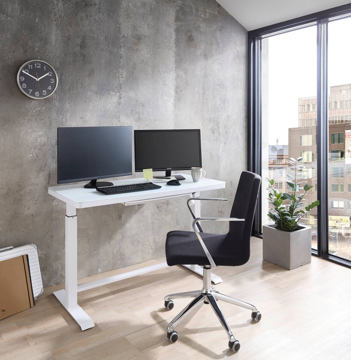 höhenverstellbarer Schreibtisch Lift4Home weiß B/H/T: ca. 120x72x60 cm