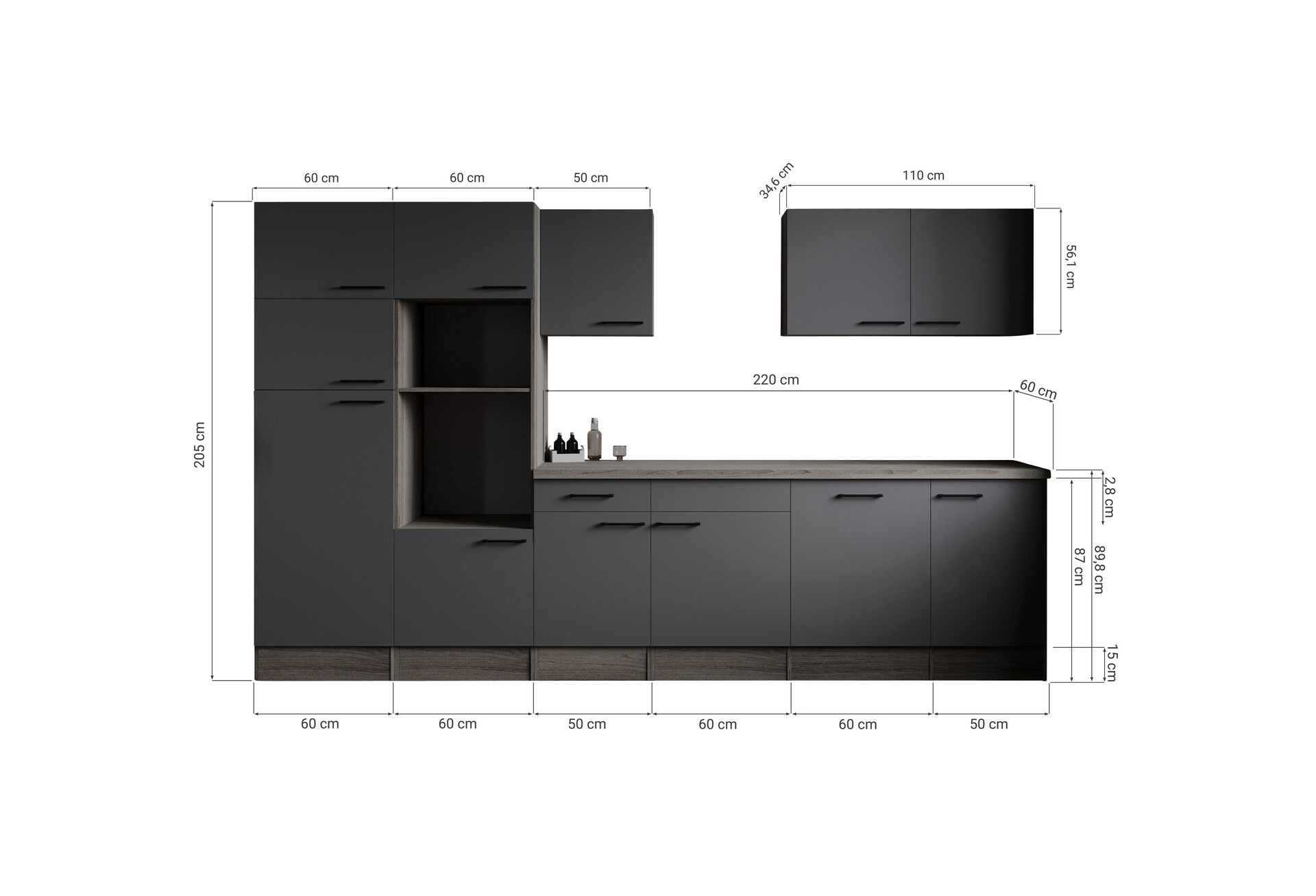Küchenblock Oliver B/H/T: ca. 340x205x60 cm