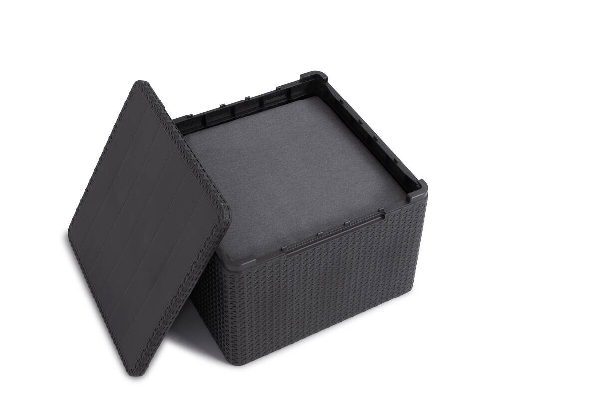 Jardin Aufbewahrungstisch Claire Graphit Polypropylen B/H/L: ca. 55,5x38,5x55,5 cm