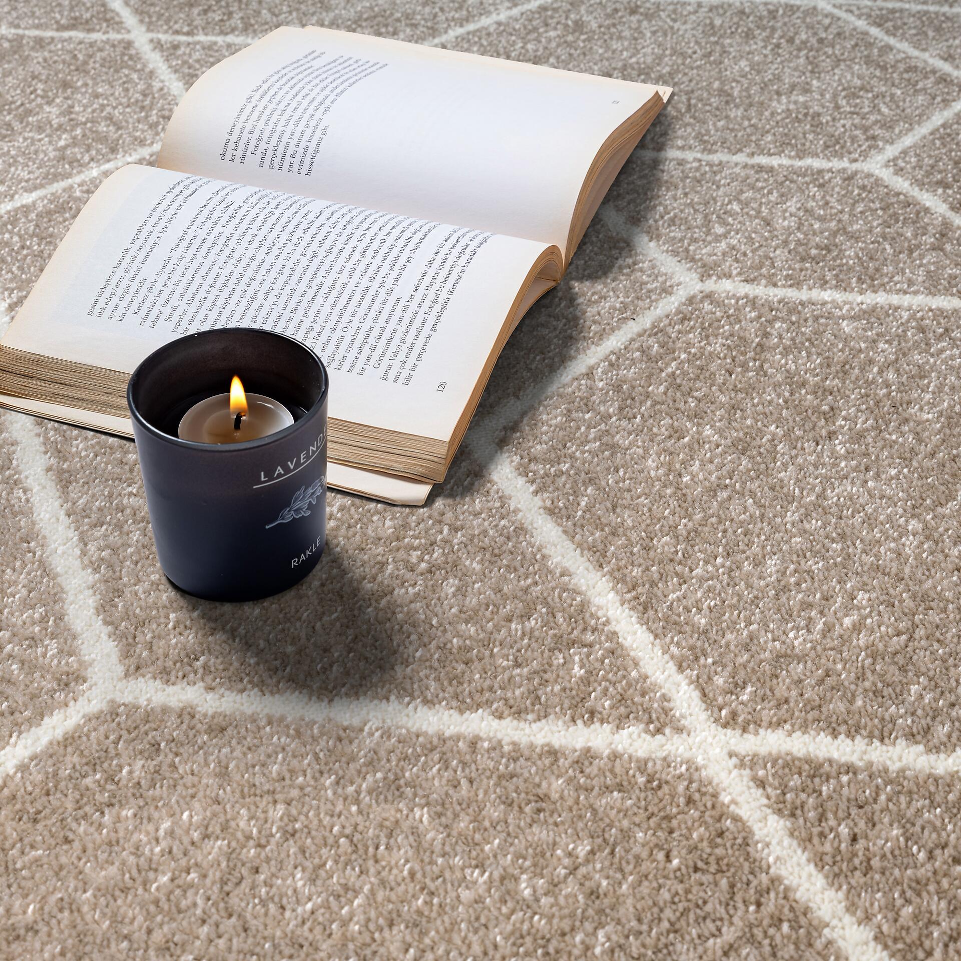 Sanat Teppich Trellis beige B/L: ca. 200x200 cm