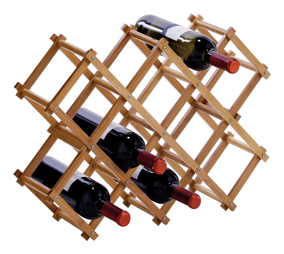 Zeller Weinregal für 10 Flaschen natur Bambus B/H/L: ca. 15x38x54 cm
