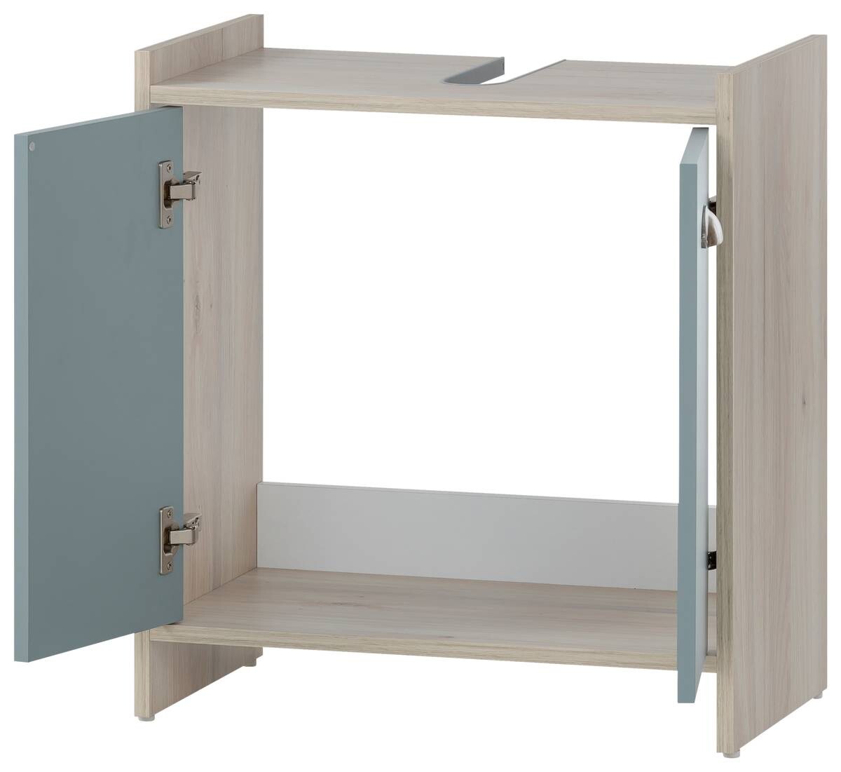 Waschbeckenunterschrank Lindholm Sandeiche Nachbildung taubenblau B/H/T: ca. 56,9x62,4x33 cm