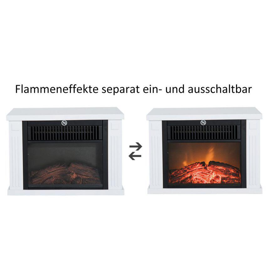 HOMCOM Elektrischer-Kamin 820-050WT weiß B/H/T: ca. 34x25x17 cm ca. 1200 W