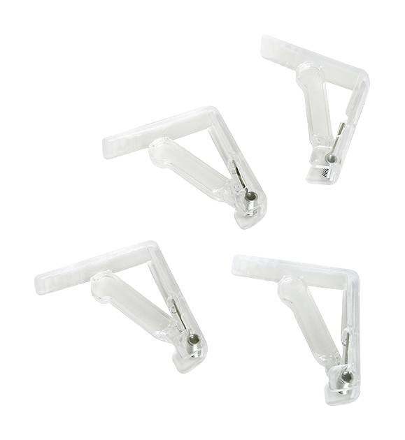 Tischtuchklammer transparent Kunststoff