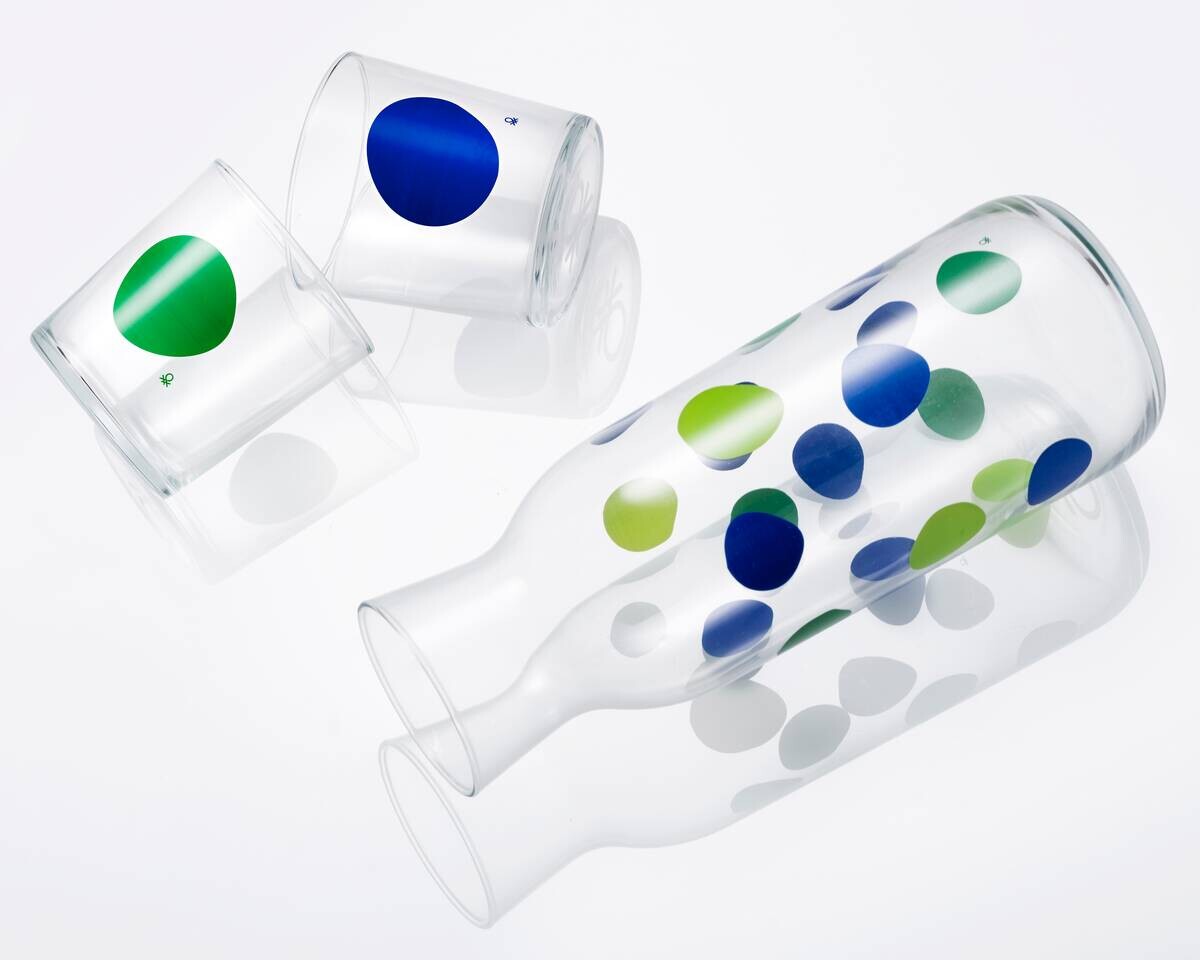 BENETTON Glasflaschenset Rainbow multicolor