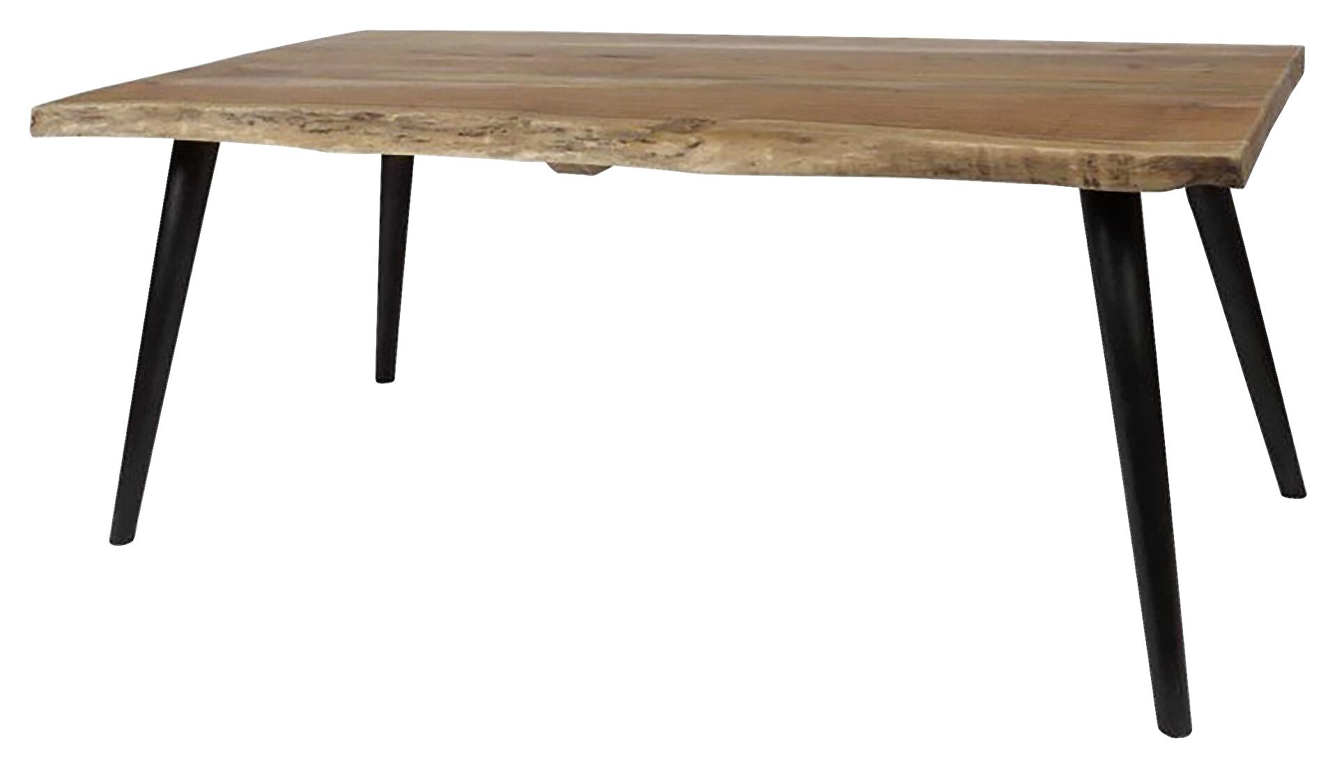 byLIVING Couchtisch CADDY natur schwarz Akazie Metall B/H/T: ca. 110x45x60 cm