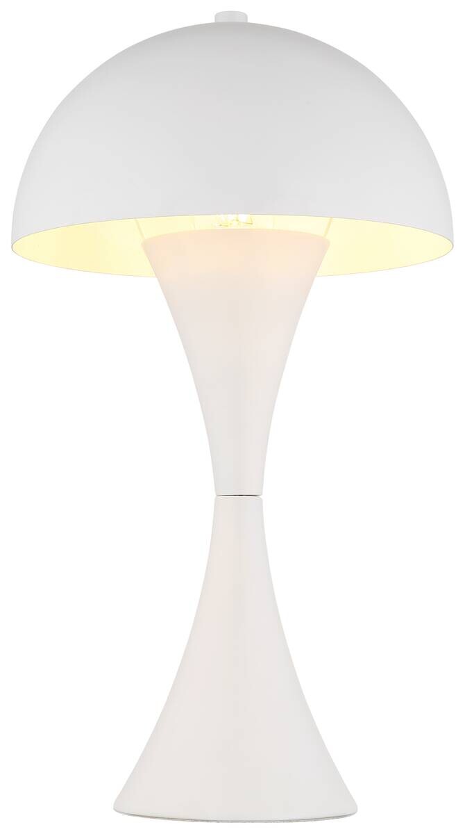 GLOBO Tischleuchte weiß Metall H/D: ca. 36,1x20 cm E27 1 Brennstellen