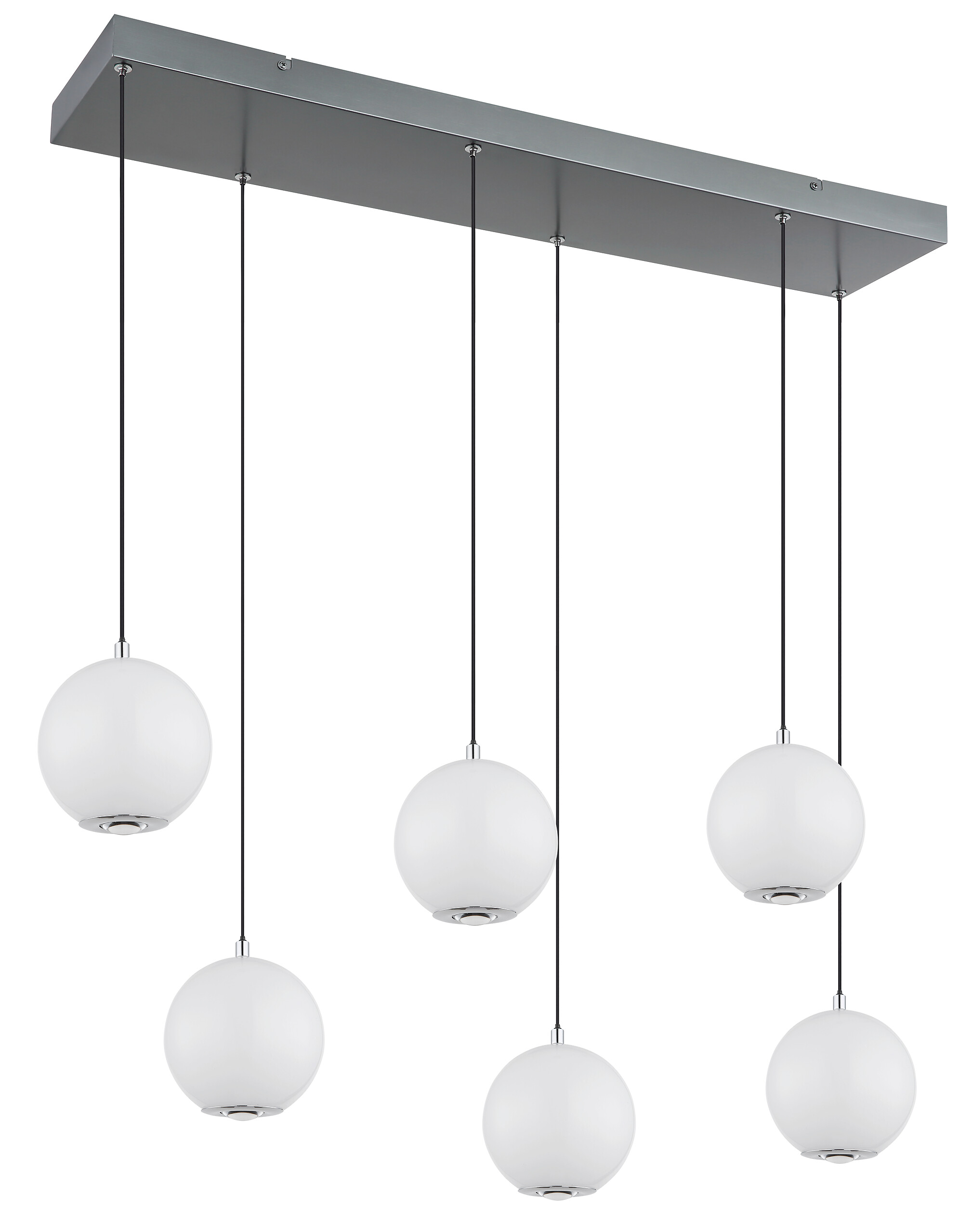 GLOBO Pendelleuchte grau Opal Glas Metall B/H/T/L: ca. 30x150x97,5x97,5 cm 1.0 Brennstellen