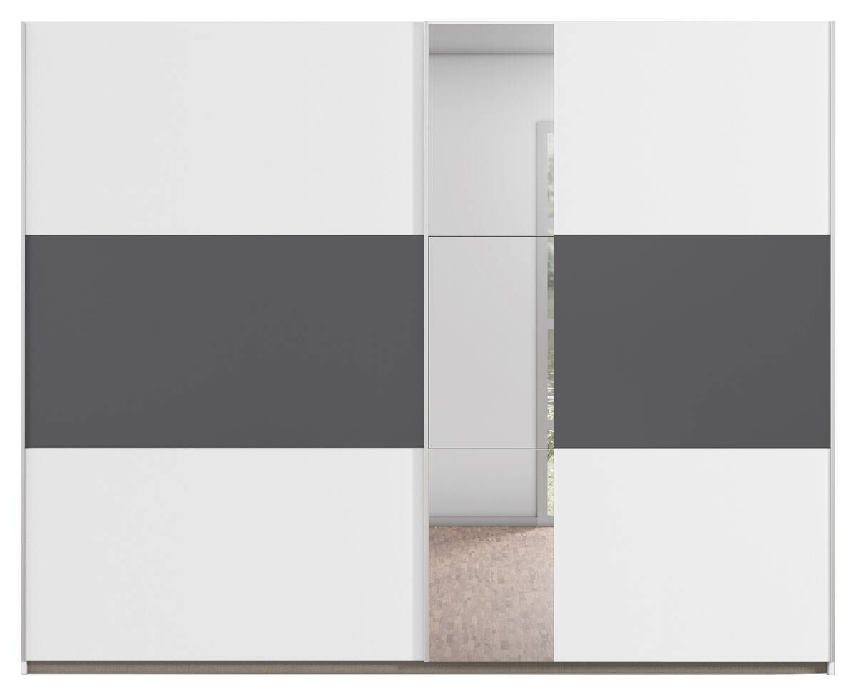 Kleiderschrank Oslo Alpinweiß grau B/H/T: ca. 261x210x59 cm