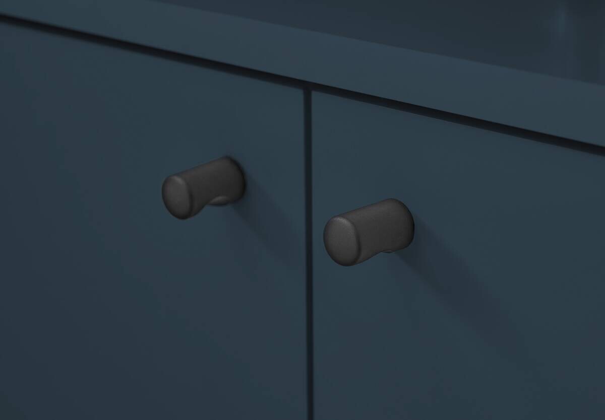 Waschbeckenunterschrank Kairo blau dunkel B/H/T: ca. 60x60x35 cm