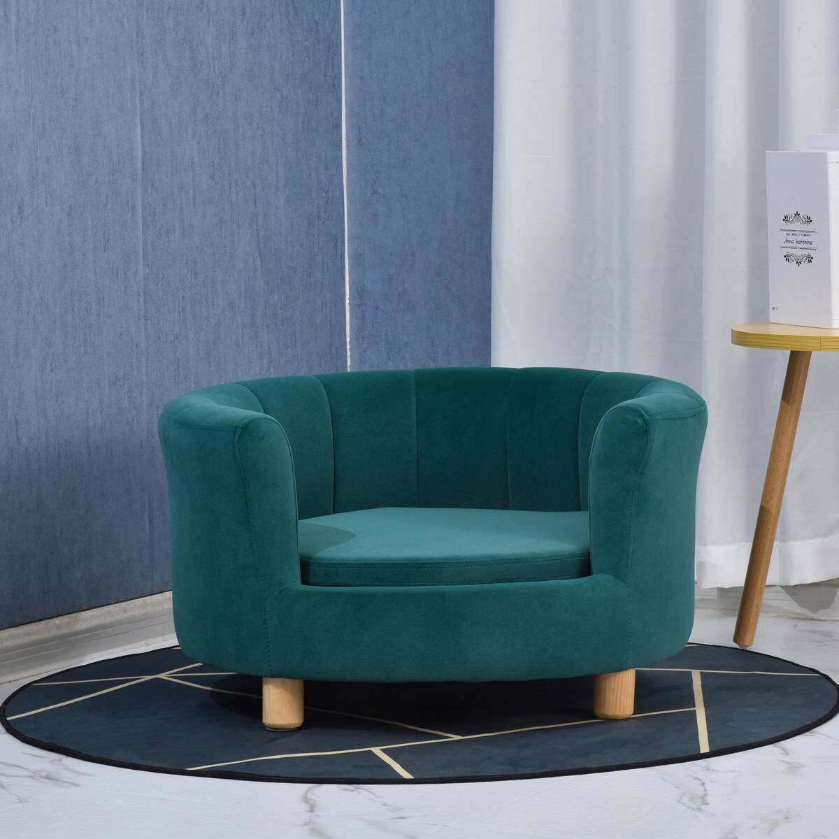 PawHut Hundesofa grün Schaumstoff B/H/L: ca. 65x37x64 cm