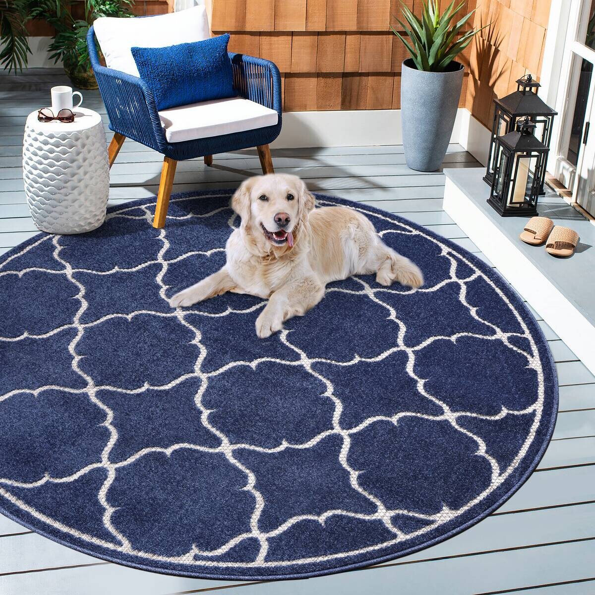 Sanat Outdoorteppich BERLIN blau B/L: ca. 120x120 cm Sanat Outdoorteppich BERLIN blau B/L: ca. 120x120 cm