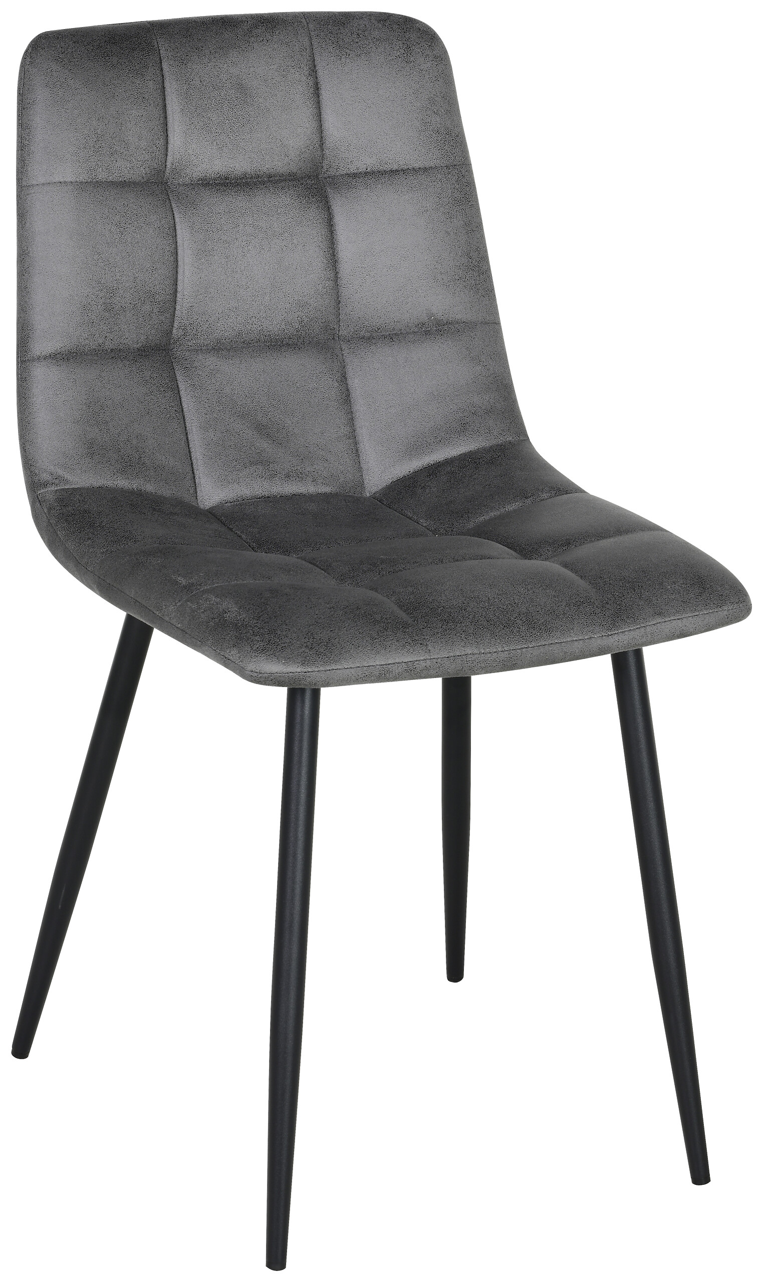 Stuhl Lech dunkelgrau Microfaser B/H/T: ca. 45x88x53,5 cm