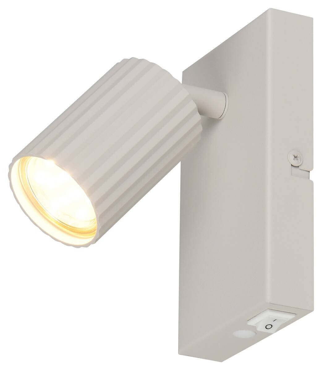 Reality Leuchten Spots Soka grau Metall B/H/L: ca. 9x15x14,5 cm GU10 1 Brennstellen