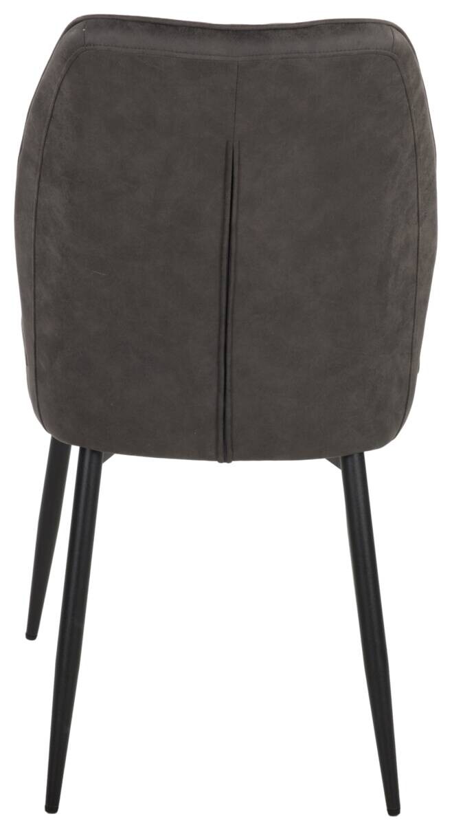 Stuhl Emm anthrazit schwarz Microfaser Metall