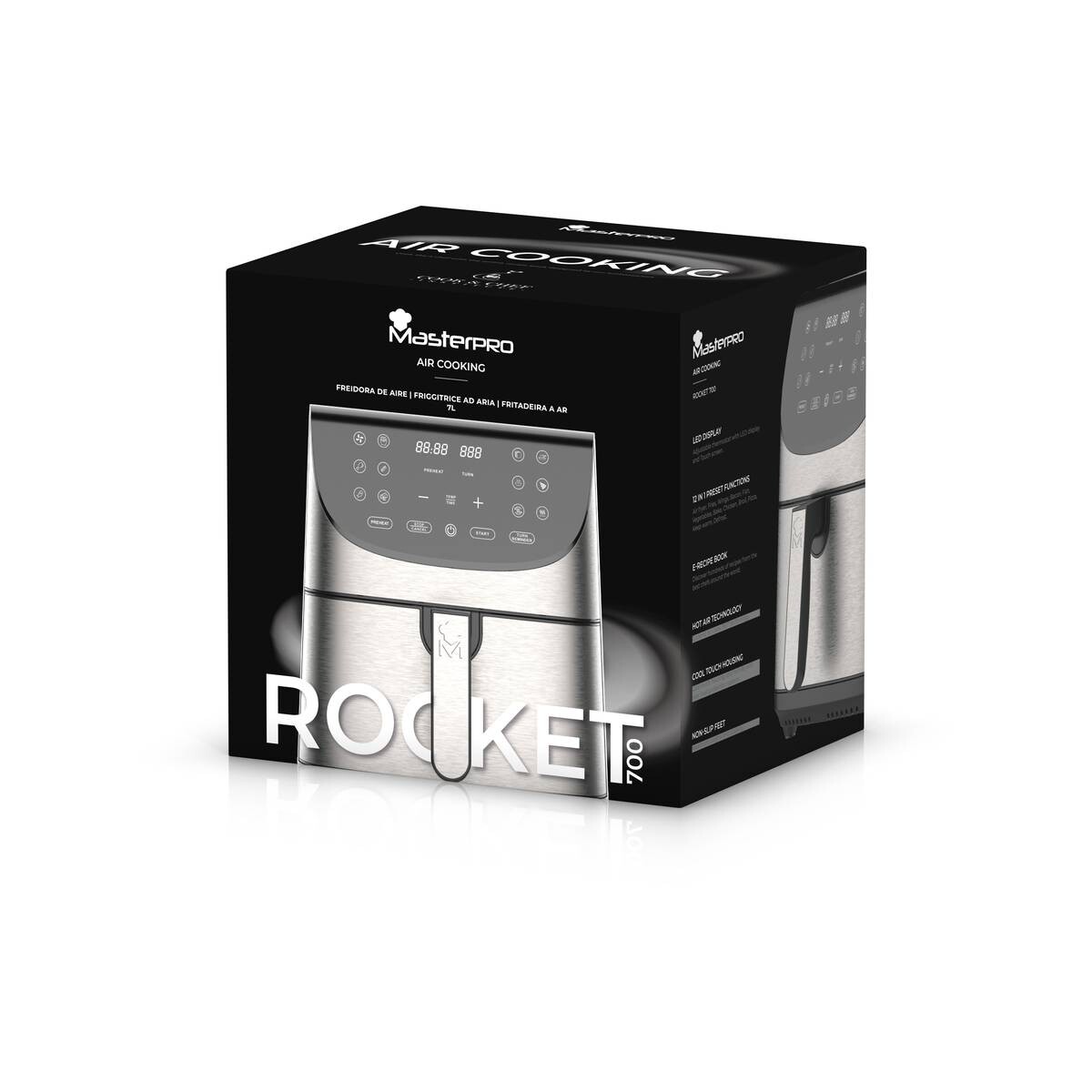 MASTERPRO Heißluftfritteuse BGMP-9309 Rocket silber Kunststoff B/H/T: ca. 42x78x39,5 cm ca. 7,5 l