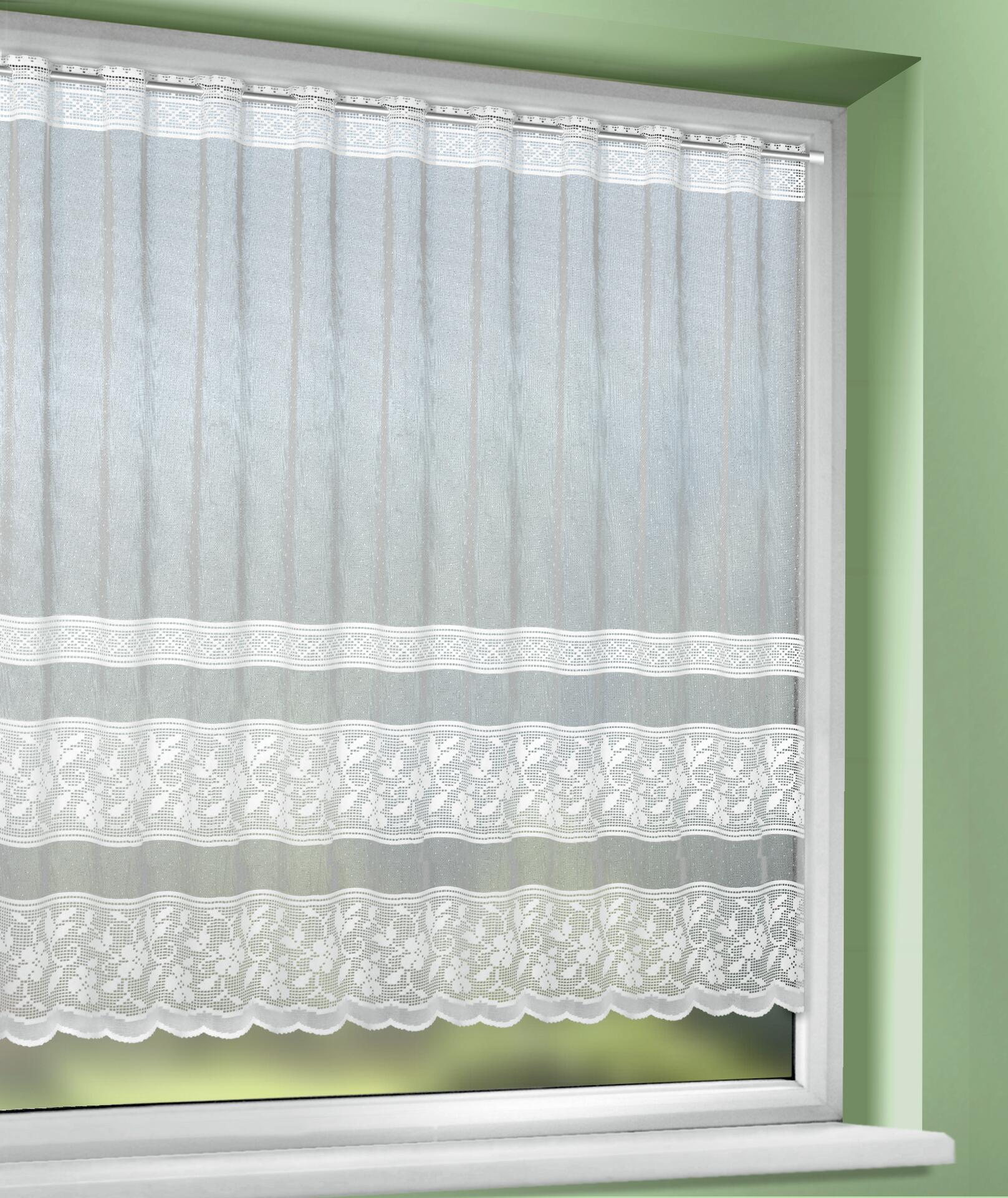 creative lifestyle Scheibengardine Elsa weiß B/L: ca. 150x120 cm