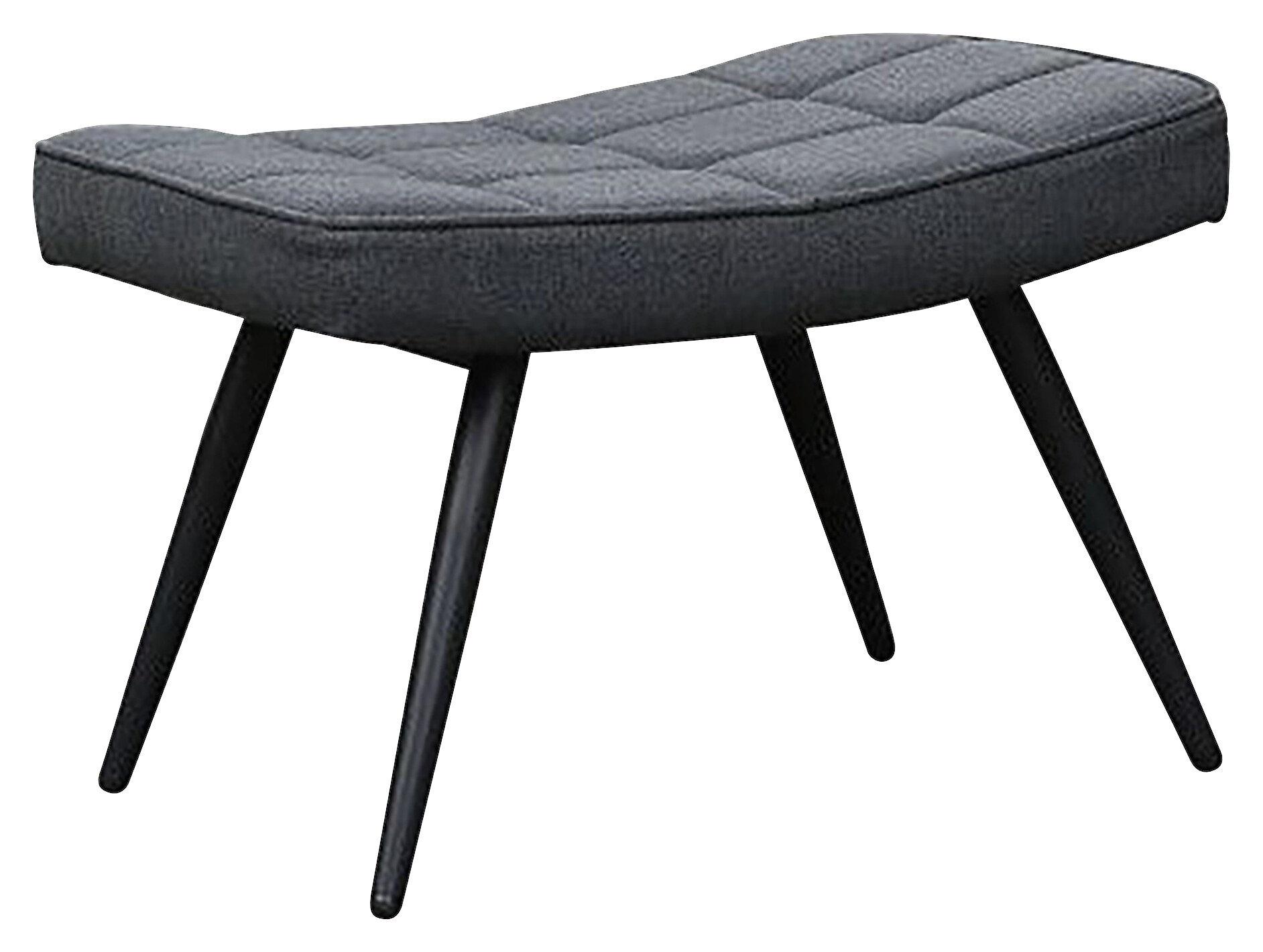 byLIVING Hocker UTA schwarz schwarz Stoff Metall B/H/T: ca. 60x39x41 cm