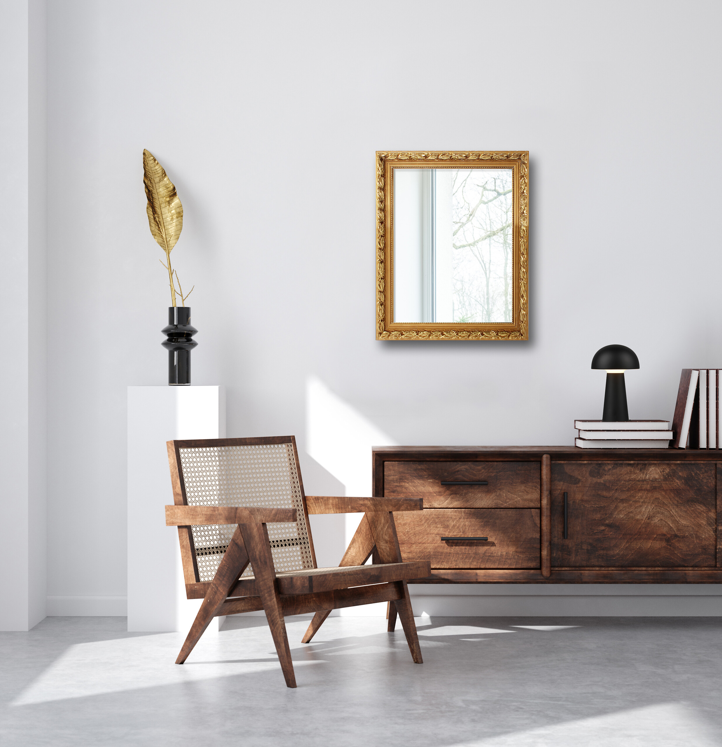 Mirrors&More Rahmenspiegel TANJA gold Optik B/H/T: ca. 55x70x3,5 cm