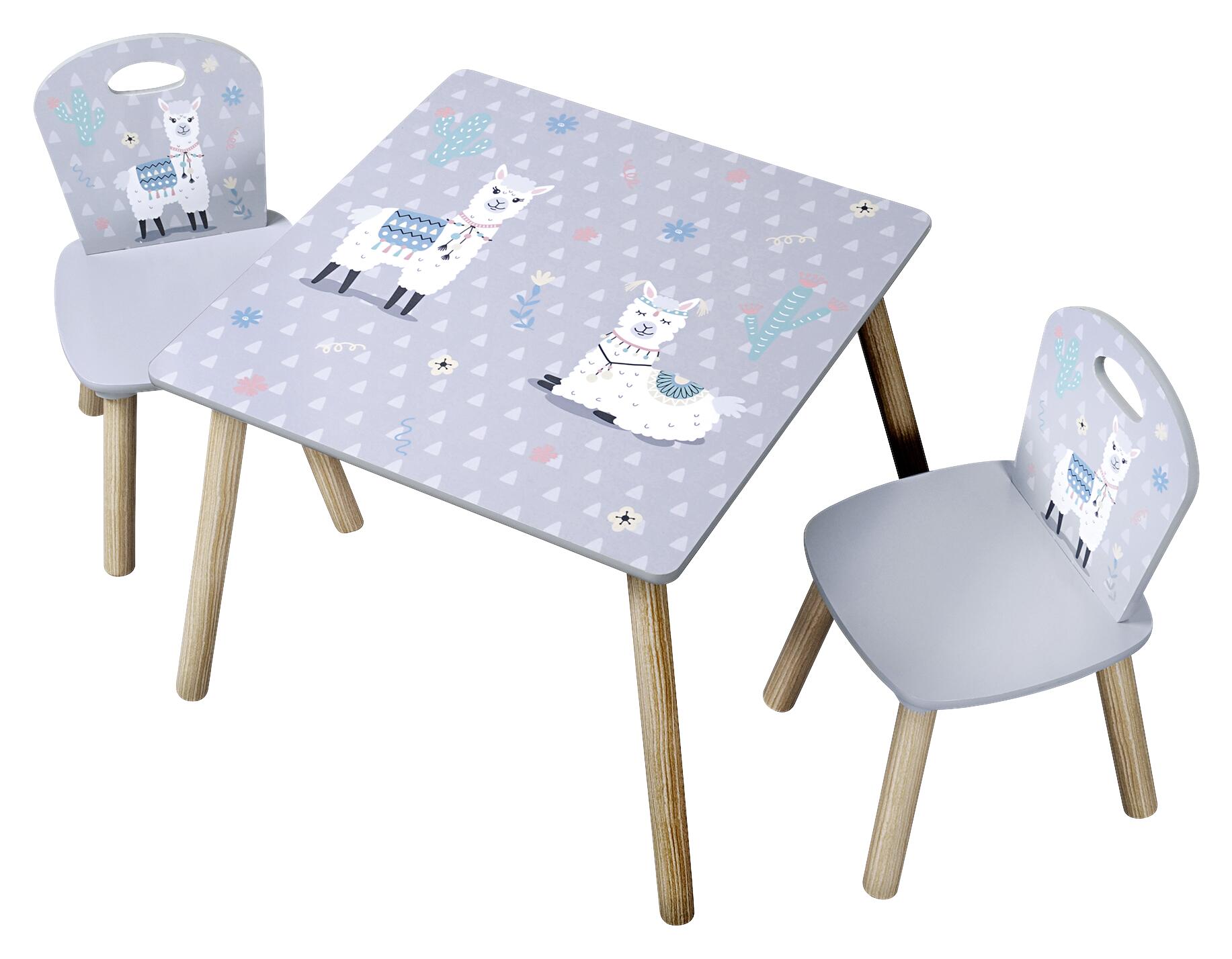 Kesper Kindertisch mit zwei Stühlen multicolor Spanplatte