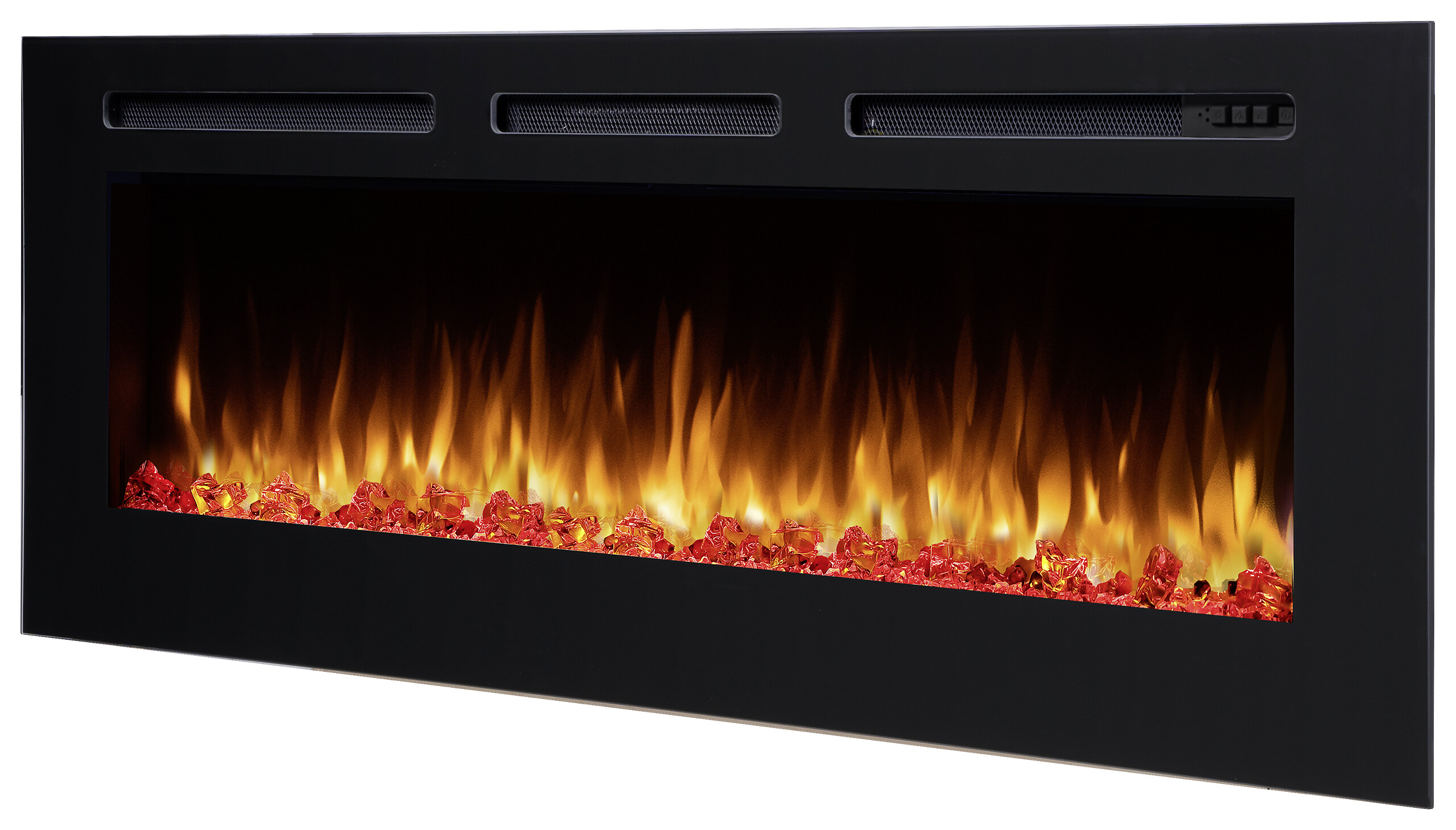 Balderia Einbaukamin Fiamma 60" schwarz Metall B/H/T: ca. 153x14,5x51,5 cm ca. 2000 W