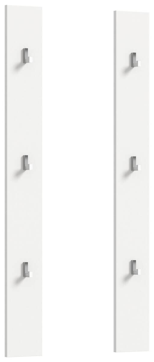 Garderobenpaneel PROJEKT X weiß weiß Hochglanz B/H/T: ca. 13x115x3 cm