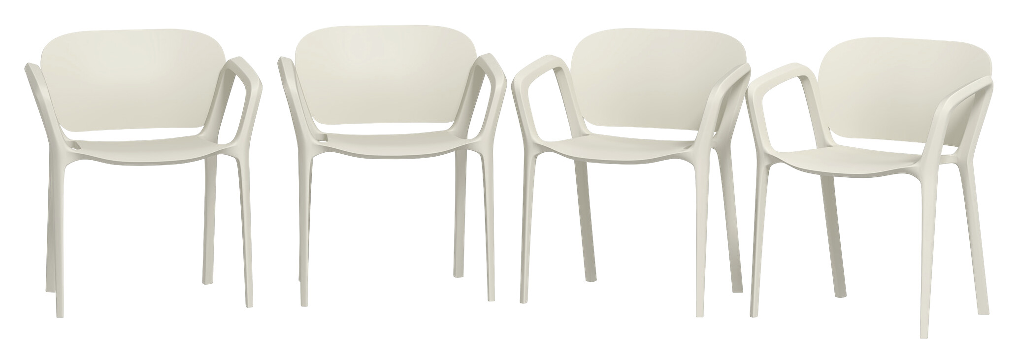 Outsunny Balkonstühle weiß Kunststoff B/H/L: ca. 56x75x60 cm