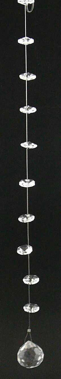 Deko-Kette klar Glas L: ca. 100 cm