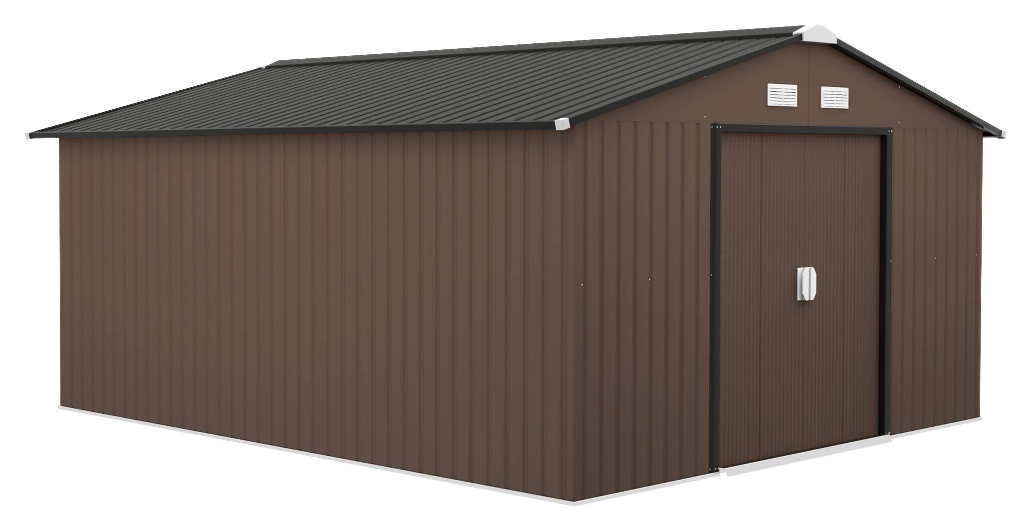 Outsunny Gerätehaus braun B/H/L: ca. 386x200x340 cm