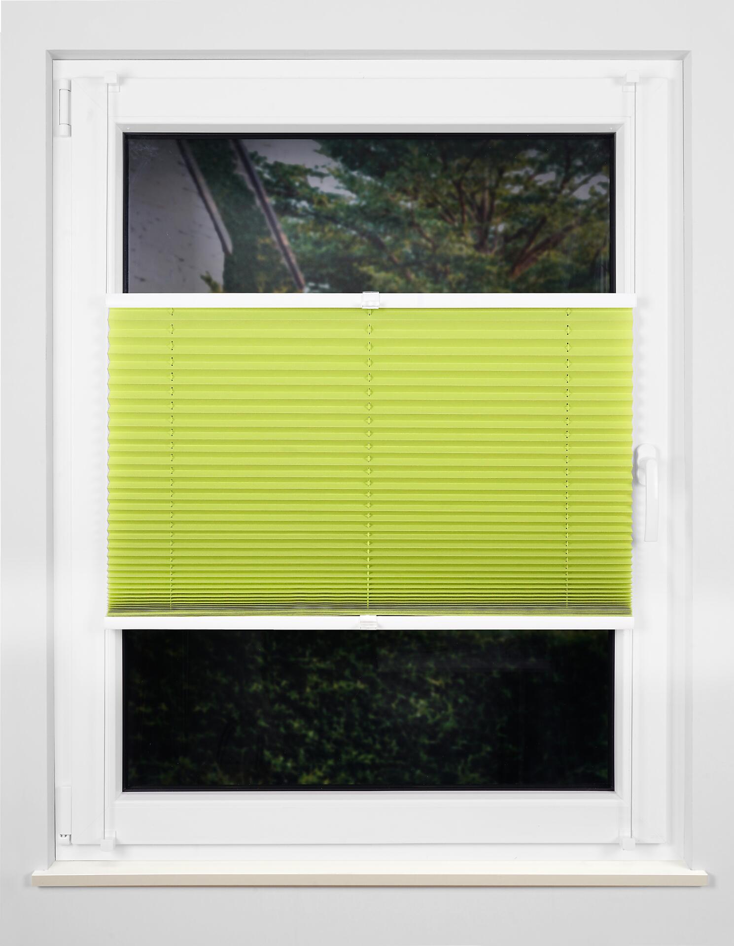 Hochwertiges Klemmplissee hellgrün B/L: ca. 80x130 cm