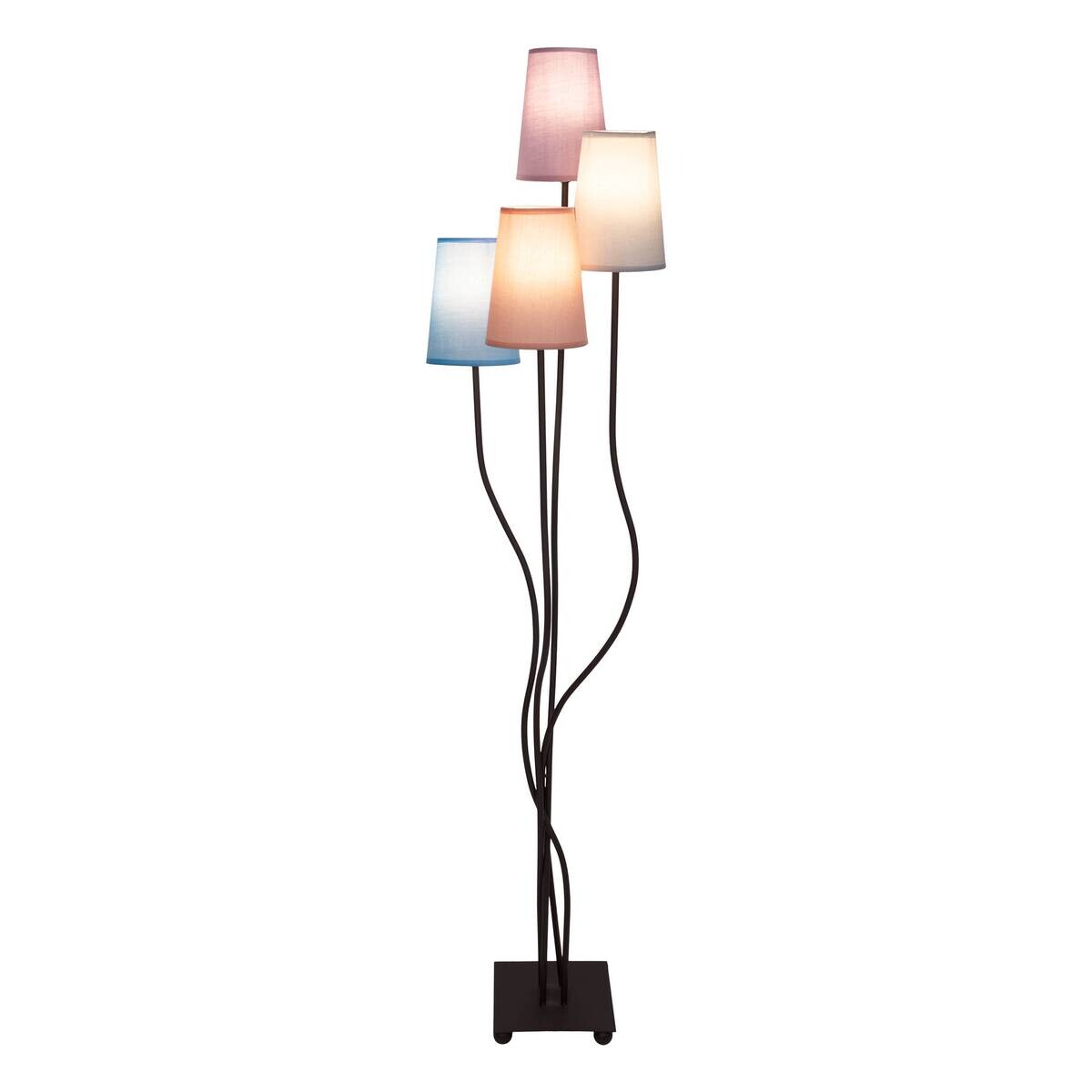 Näve Leuchten Stehleuchte 2040962 multicolor Textil Metall B/H/T: ca. 34x138x43 cm 4 Brennstellen