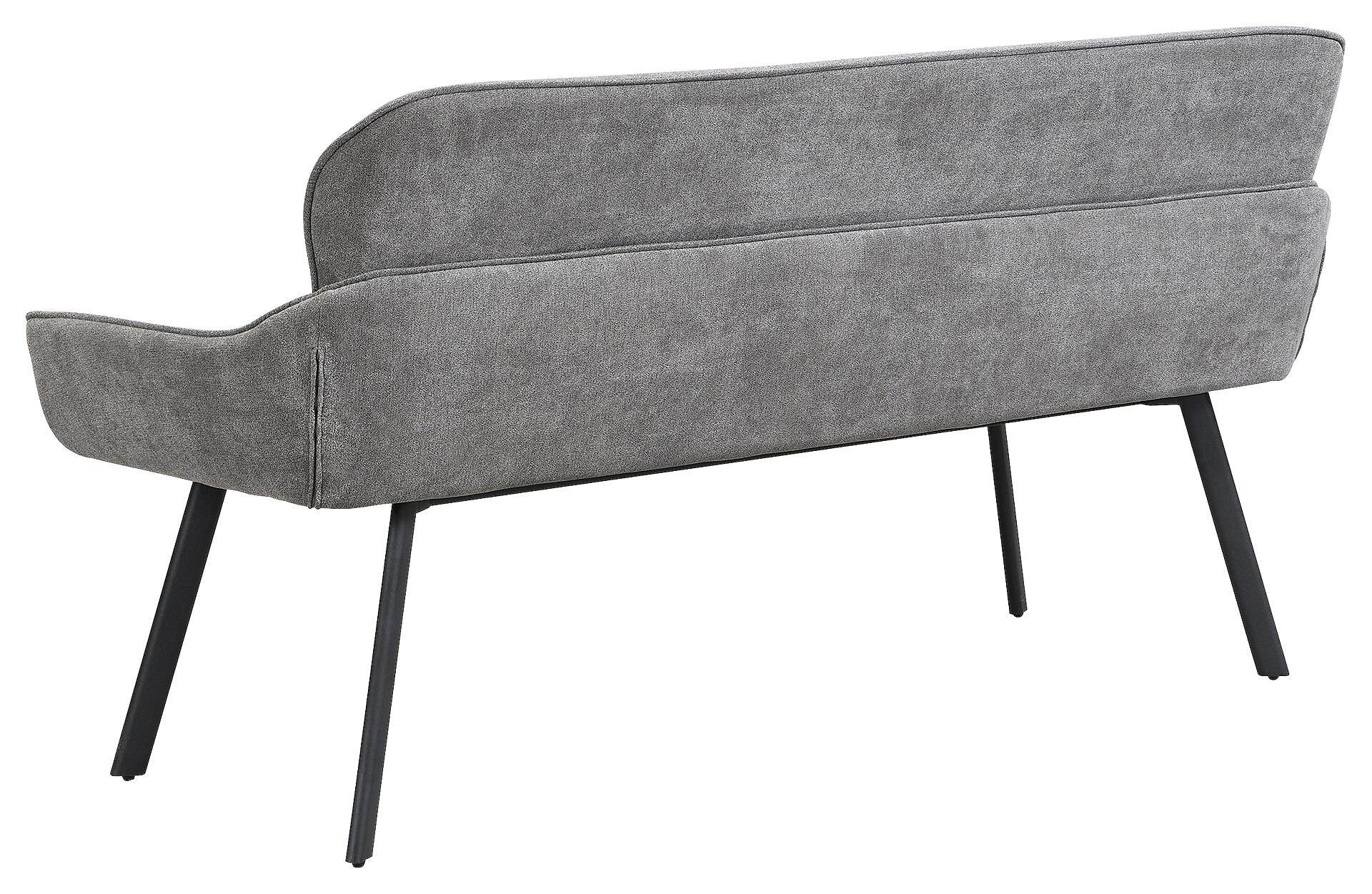 Sitzbank RICO schwarz grau Metall Stoff B/H/T: ca. 160x90x62 cm